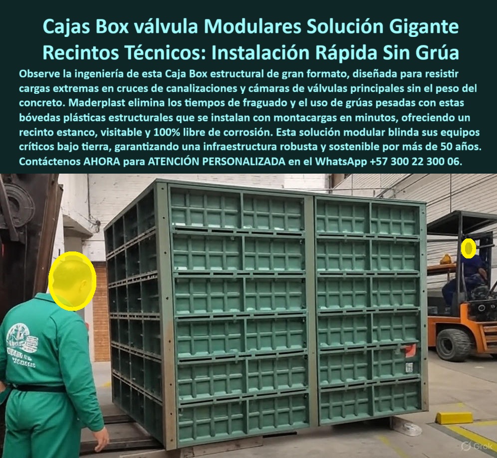 Cajas Box Grandes Cajas Grandes Tamaños Caja Válvulas Maderplast 0 Cajas box grandes tamaños industriales, Cámara de válvulas principales prefabricada Bóvedas plásticas subterráneas gran formato, Caja para cruce de canalizaciones reforzada RETIE Cajas Box Grandes Cajas Grandes Tamaños Caja Válvulas Maderplast 0 Cajas box grandes tamaños industriales Cámara de válvulas principales prefabricada Bóvedas plásticas subterráneas gran formato Caja para cruce de canalizaciones reforzada RETIE