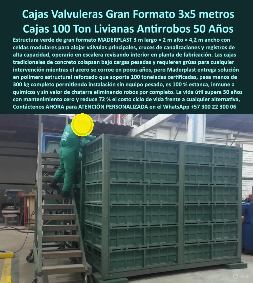 Cajas Box Grandes Cajas Grandes Tamaños Caja Válvulas Maderplast 0 Contenedor técnico soterrado alta resistencia, Cajas de paso estructurales para minería, Registro de corte y medida industrial, Cajas para alojamiento de equipos grandes, cajones Cajas Box Grandes Cajas Grandes Tamaños Caja Válvulas Maderplast 0 Contenedor técnico soterrado alta resistencia Cajas de paso estructurales para minería Registro de corte y medida industrial Cajas para alojamiento de equipos grandes cajones