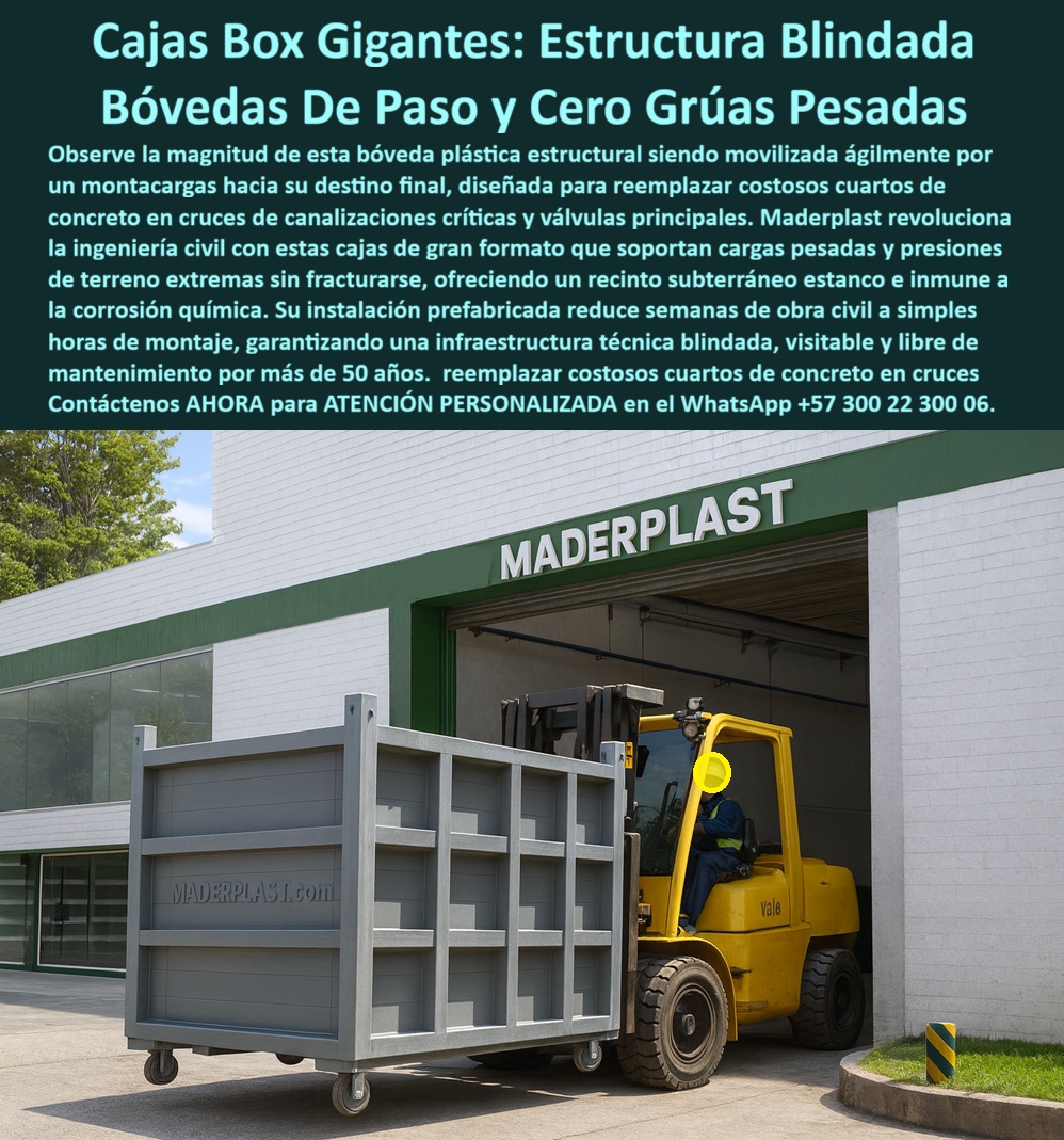 Cajas Box Grandes Cajas Grandes Tamaños Caja Válvulas Maderplast 0 Suministro cajas de registro plásticas gigantes, Cámara de válvulas principales sin corrosión, Bóveda plástica subterránea gran formato, Caja de inspección para grandes caudales, Cajas Box Grandes Cajas Grandes Tamaños Caja Válvulas Maderplast 0 Suministro cajas de registro plásticas gigantes Cámara de válvulas principales sin corrosión Bóveda plástica subterránea gran formato Caja de inspección para grandes caudales