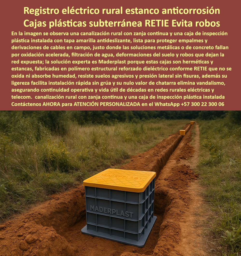 Cajas Canalizaciones Marcos Y Tapa Caja De Inspección Hermética Maderplast 0 Bóvedas plásticas para cableado en zonas inundables, Caja de registro RETIE para alumbrado perimetral, Registros de paso estancos para bombas de agua, Cámara inspección Cajas Canalizaciones Marcos Y Tapa Caja De Inspección Hermética Maderplast 0 Bóvedas plásticas para cableado en zonas inundables Caja de registro RETIE para alumbrado perimetral Registros de paso estancos para bombas de agua Cámara inspección