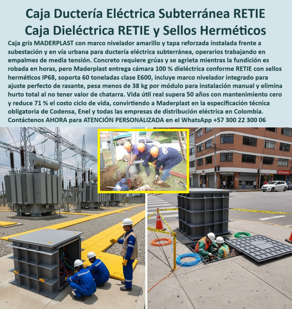 Cajas Con Tapa Subterráneas Caja Canalización Empalmes Eléctricos Maderplast 0 Caja de instalaciones subterráneas estancas IP68, Registro para canalización eléctrica residencial segura, Solución nivelación tapas de registro aceras, Cajas de paso Cajas Con Tapa Subterráneas Caja Canalización Empalmes Eléctricos Maderplast 0 Caja de instalaciones subterráneas estancas IP68 Registro para canalización eléctrica residencial segura Solución nivelación tapas de registro aceras Cajas de paso