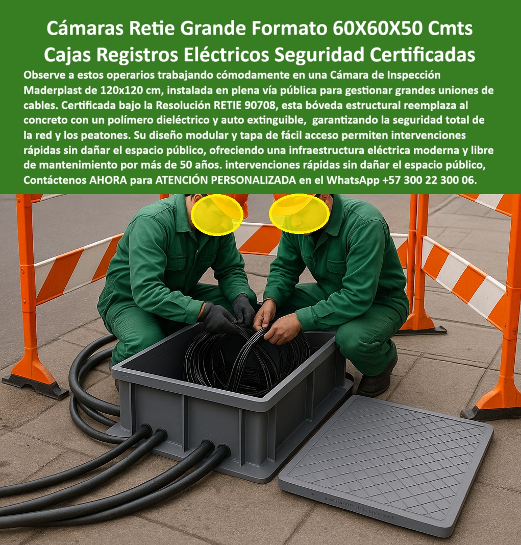 Cajas Grandes Pozo Canalización Tapa Marcos 150X150X120 de Maderplast 0 Cámara de inspección según Resolución RETIE 90708, Cajas inspección RETIE personalizadas 120x120 cm, Caja para uniones de cables eléctricos subterráneos, Módulo prefabricado Cajas Grandes Pozo Canalización Tapa Marcos 150X150X120 de Maderplast 0 Cámara de inspección según Resolución RETIE 90708 Cajas inspección RETIE personalizadas 120x120 cm Caja para uniones de cables eléctricos subterráneos Módulo prefabricado