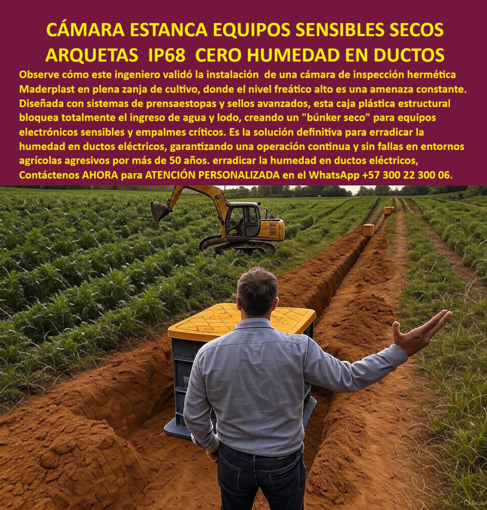Cajas Inspección Herméticas Caja Conecciones Redes Subterráneas Maderplast 0 Cajas de paso con prensaestopas y sellos certificados, Cámara de inspección seca para equipos sensibles, Solución definitiva humedad en ductos eléctricos, Caja plástica Cajas Inspección Herméticas Caja Conecciones Redes Subterráneas Maderplast 0 Cajas de paso con prensaestopas y sellos certificados Cámara de inspección seca para equipos sensibles Solución definitiva humedad en ductos eléctricos Caja plástica