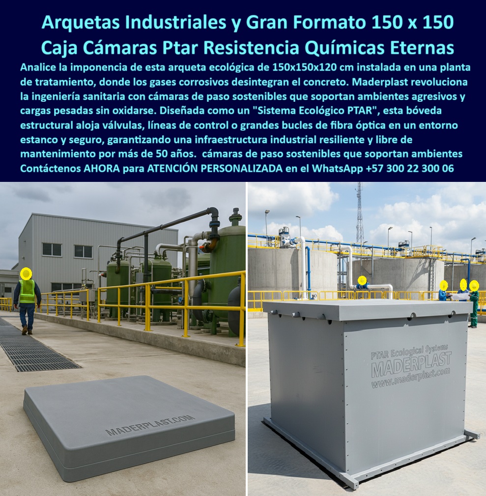Cajas canalizaciones con tapa y Marcos 150 x 150 x 120 cm Maderplast 0 Cajas grandes canalizaciones con tapa Marcos, Cámara de paso para redes subterráneas industriales, Cámaras de paso fibra óptica plásticas sostenibles, Registros líneas Gas Cajas canalizaciones con tapa y Marcos 150 x 150 x 120 cm Maderplast 0 Cajas grandes canalizaciones con tapa Marcos Cámara de paso para redes subterráneas industriales Cámaras de paso fibra óptica plásticas sostenibles Registros líneas Gas