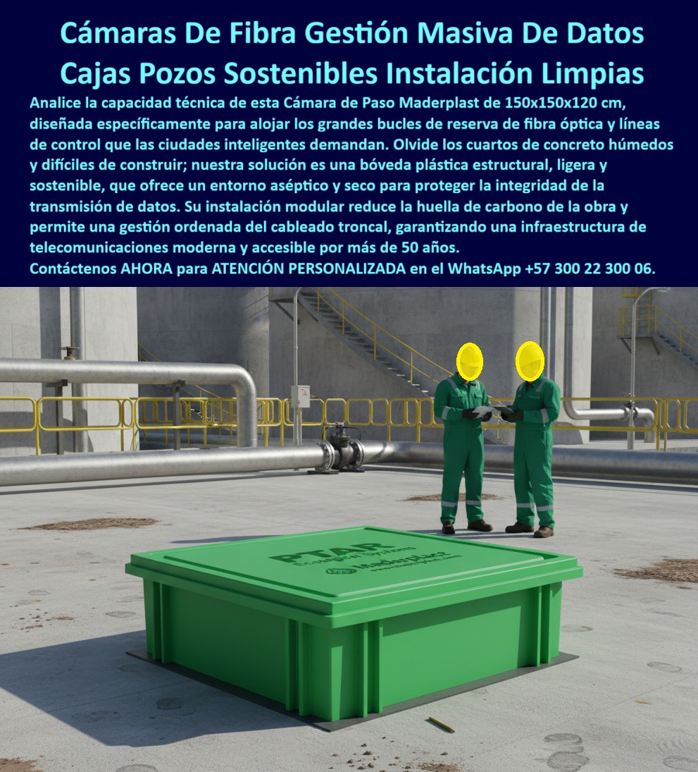 Cajas canalizaciones con tapa y Marcos 150 x 150 x 120 cm Maderplast 0 Cámaras de paso fibra óptica plásticas sostenibles gran formato, caja de Registro para líneas de control industrial 150x150, Arqueta eléctrica pozo de registro clase B125 Gas Cajas canalizaciones con tapa y Marcos 150 x 150 x 120 cm Maderplast 0 Cámaras de paso fibra óptica plásticas sostenibles gran formato caja de Registro para líneas de control industrial 150x150 Arqueta eléctrica pozo de registro clase B125 Gas