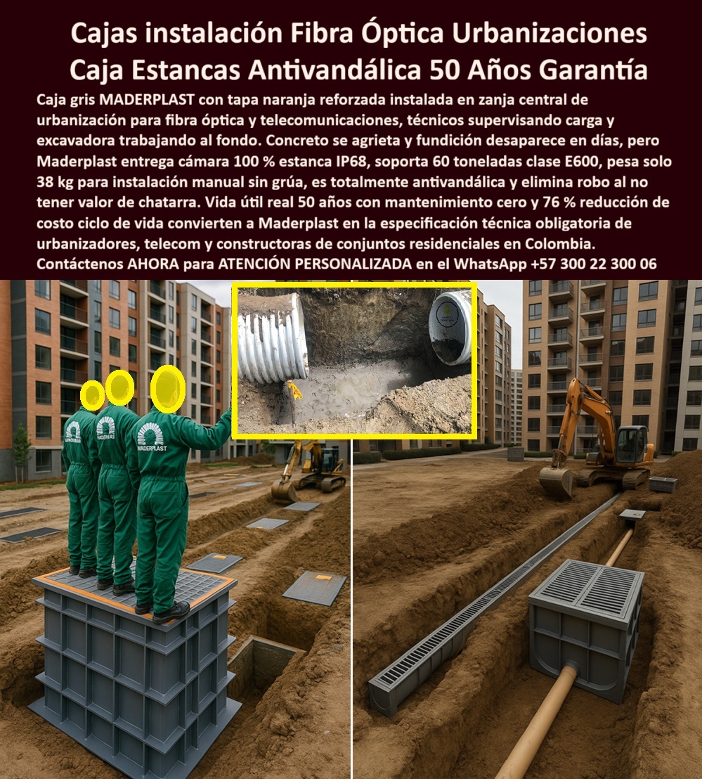 Canalizaciones Caja Tapa Marcos Urbanismo Canales Ductos Canaletas Maderplast 0 caja fibra óptica urbanización, cámara telecom zanja central estanca, caja registro fibra 76 % ahorro ciclo, caja paso fibra óptica antivandálica cámara fibra urbana Canalizaciones Caja Tapa Marcos Urbanismo Canales Ductos Canaletas Maderplast 0 caja fibra óptica urbanización cámara telecom zanja central estanca caja registro fibra 76 ahorro ciclo caja paso fibra óptica antivandálica cámara fibra urbana