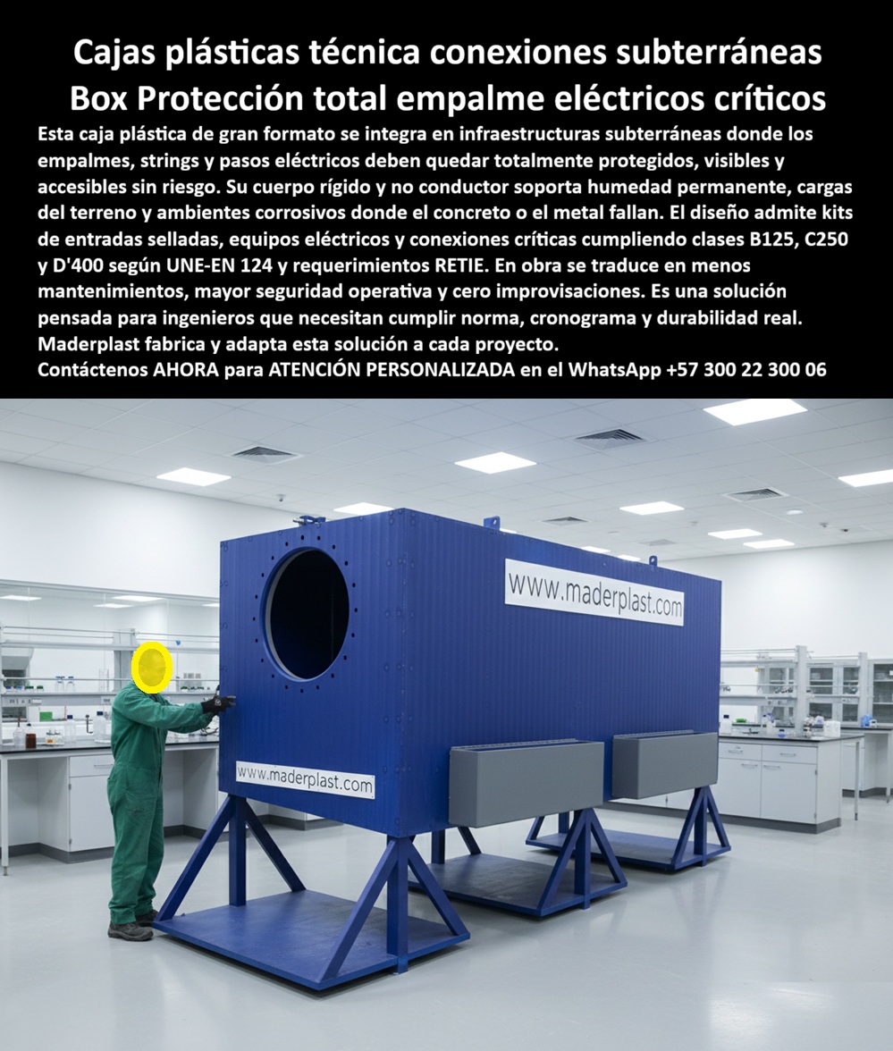 Catálogo Caja Plástica Pozo Conexiones Cajas De Paso Strings Maderplast 0 caja plástica subterránea empalmes eléctricos, pozo de registro eléctrico clase D400, caja de paso eléctrica RETIE, caja plástica strings solares subterránea no conductora Catálogo Caja Plástica Pozo Conexiones Cajas De Paso Strings Maderplast 0 caja plástica subterránea empalmes eléctricos pozo de registro eléctrico clase D400 caja de paso eléctrica RETIE caja plástica strings solares subterránea no conductora