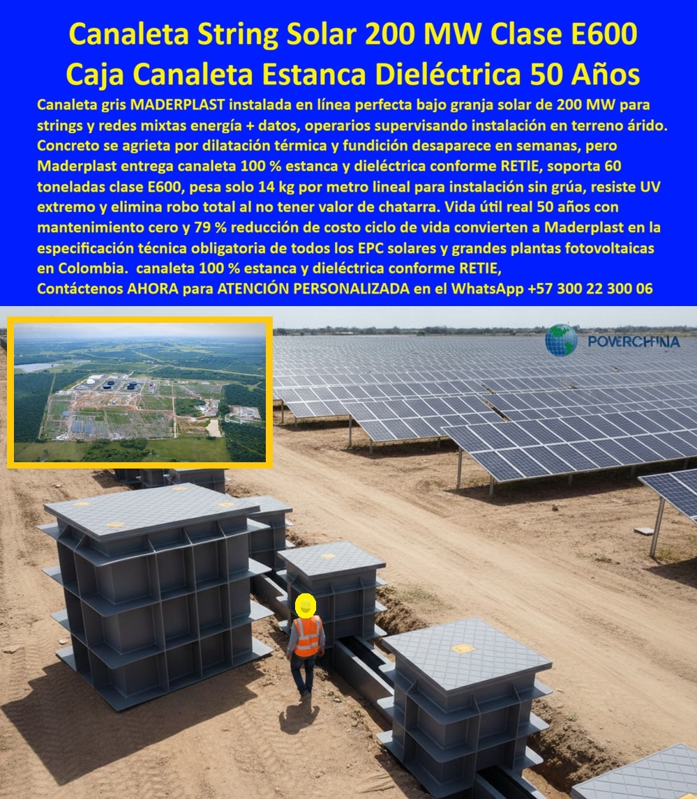 Proyectos Solares Caja Plástica Cámara Conexiones Granjas Solares Maderplast 0 registro subterráneo para cregistro subterráneo para cables solares, caja de empalmes solares hermética, caja de inspección redes solares, cámara subterránea strings Proyectos Solares Caja Plástica Cámara Conexiones Granjas Solares Maderplast 0 registro subterráneo para cregistro subterráneo para cables solares caja de empalmes solares hermética caja de inspección redes solares cámara subterránea strings