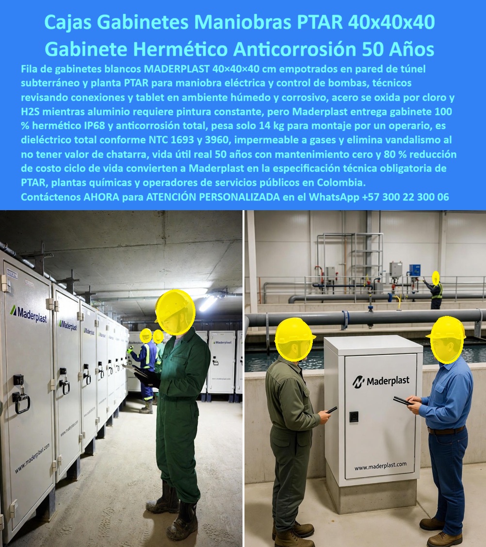 Tablero Caja Eléctrica Exterior Caja Cámara Eléctrica Prefabricada Maderplast 0 gabinetes maniobra PTAR 40x40x40, cámara control bombas anticorrosión, gabinete eléctrico PTAR 80 % ahorro, caja maniobra planta instalación 14 kg, gabinete control Tablero Caja Eléctrica Exterior Caja Cámara Eléctrica Prefabricada Maderplast 0 gabinetes maniobra PTAR 40x40x40 cámara control bombas anticorrosión gabinete eléctrico PTAR 80 ahorro caja maniobra planta instalación 14 kg gabinete control