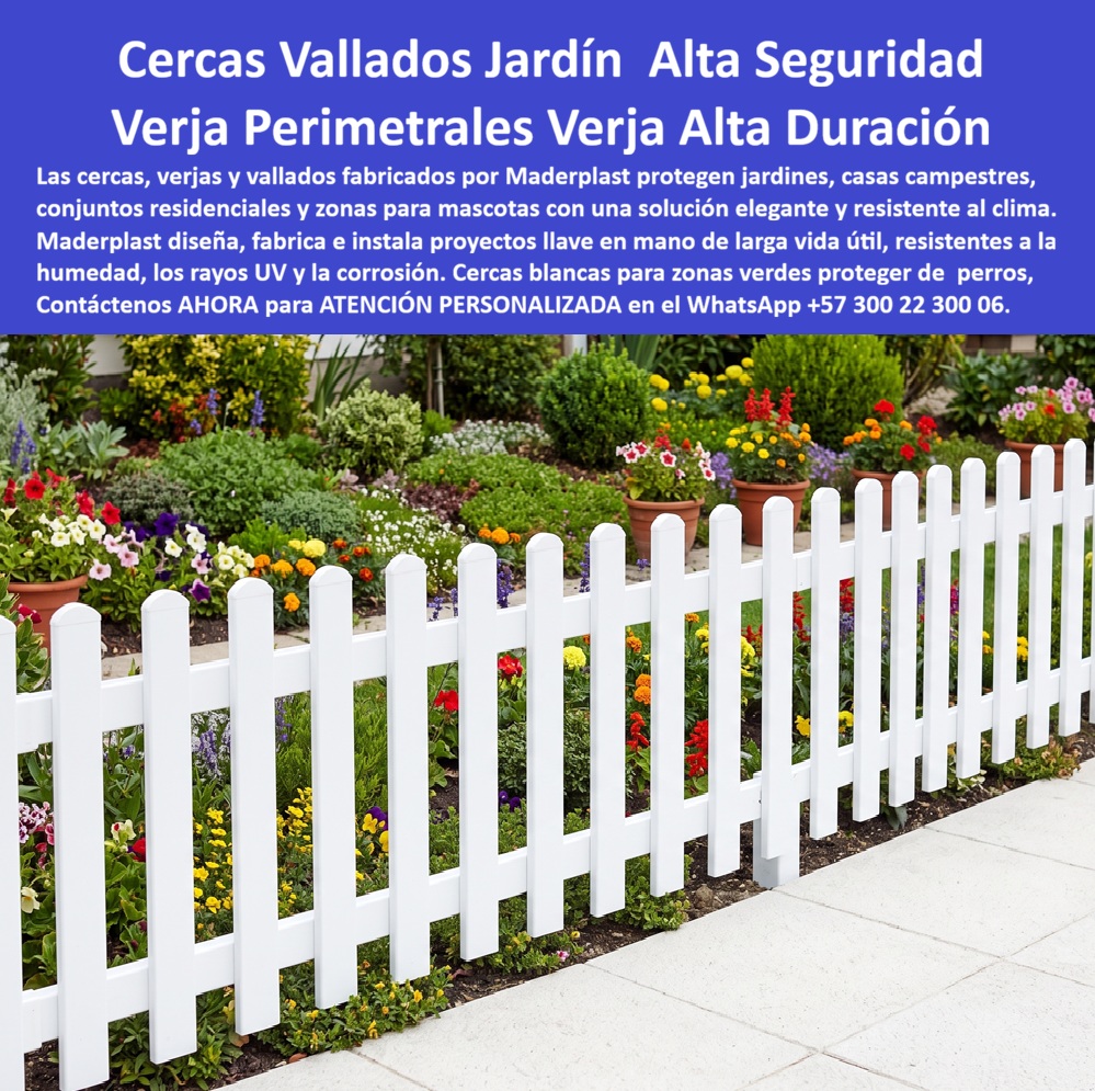 Barandas Para Jardín Mascotas Cercas Verjas Perros Maderplast Cerramientos Elegante Para Casas Campestres Verja Perimetral Mascotas Blanca Plástica Cero Mantenimiento Vallado Mascotas Blanco Resistente Intemperie Sin Oxidación Vallado Blanco