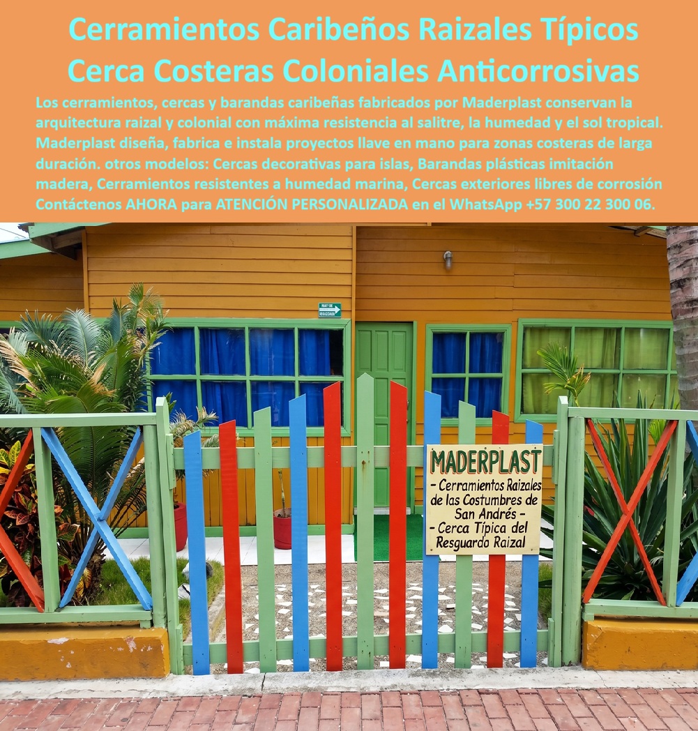 Cerramientos zonas costeras caribeñas Cercas Barandas Maderplast Baranda Playa Caribeña Típica Inoxidable Libre Mantenimiento Cerca Costera Colonial Caribeña Plástica Fácil Instalación Barandas De Playa Resistentes Al Ambiente Marino Baranda