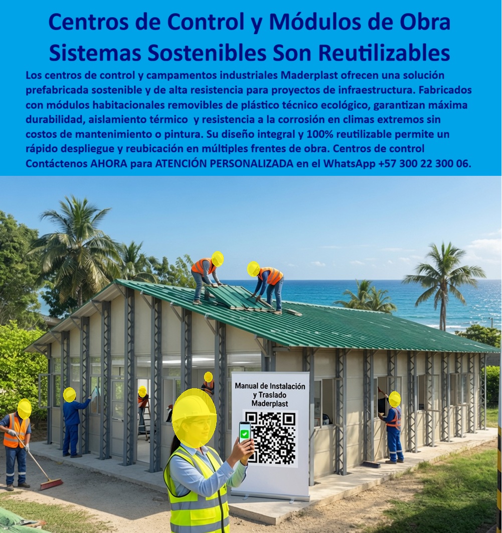 Campamentos Prefabricados Completos Diseño Campamentos Maderplast - Centros de control y módulos de obra resuelven una necesidad que todo proyecto de infraestructura de gran escala enfrenta más de una vez durante su ejecución: instalar rápido, operar con condiciones dignas para el personal, y luego trasladar ese mismo activo a un nuevo frente de obra sin tener que construir de cero cada vez. El sistema modular de Maderplast está diseñado exactamente para ese ciclo completo, documentado incluso con manual de instalación y traslado propio, de modo que la cuadrilla que arma el módulo en un sitio pueda desarmarlo y reubicarlo en el siguiente frente de obra siguiendo un procedimiento estandarizado, sin depender de conocimiento no documentado ni de personal especializado externo. La fabricación en plástico técnico ecológico resuelve, además, el problema que enfrenta cualquier campamento industrial instalado en climas extremos o zonas costeras: la corrosión acelerada por humedad y salinidad que deteriora rápidamente los campamentos metálicos tradicionales, obligando a mantenimiento constante o reemplazo prematuro de estructuras que, en teoría, deberían ser temporales pero que terminan generando costos permanentes de reparación. Los módulos habitacionales removibles de Maderplast eliminan esa carga de mantenimiento: no requieren pintura anticorrosiva periódica ni tratamiento contra oxidación, y mantienen su integridad estructural aun en instalaciones prolongadas frente a ambientes agresivos como el que se ve en zonas de playa o alta exposición solar. Para el gerente de proyecto que administra varios frentes de obra simultáneos o consecutivos —típico en proyectos de infraestructura vial, energética o portuaria—, esto representa una diferencia operativa real: en lugar de comprar y desechar campamentos improvisados en cada nueva locación, invierte una sola vez en un sistema modular de diseño íntegramente reutilizable, que se traslada, se instala y vuelve a operar en el siguiente frente con el mismo estándar de calidad y habitabilidad que en el anterior. El resultado es un centro de control que no compromete la comodidad del personal por su condición temporal: buen desempeño térmico frente al calor extremo de zonas costeras o tropicales, superficies fáciles de mantener limpias, y una estructura que se percibe —y se comporta— como una instalación permanente, aunque esté planeada para moverse con el avance de la obra. Cuando su proyecto de infraestructura requiera centros de control, campamentos industriales o módulos habitacionales removibles, nuestro equipo de ingeniería puede diseñar la configuración exacta según el número de frentes de obra y las condiciones climáticas de cada ubicación. Escríbenos: (+57) 300 22 300 06 — ingenieria@maderplast.co. Maderplast: campamentos que se instalan, operan y se trasladan, sin perder calidad en ningún frente de obra. Video sugerido para este bloque: Formaletas y camillas para placas Maderplast — https://www.youtube.com/watch?v=IwzorusG2ss centros de control prefabricados, Módulos habitacionales removibles campamentos de personal, Campamentos Industriales Reutilizables, Campamentos Sostenibles y Reutilizable Campamentos Prefabricados Completos Diseño Campamentos Maderplast centros de control prefabricados Módulos habitacionales removibles campamentos de personal Campamentos Industriales Reutilizables Campamentos Sostenibles y Reutilizable Centros de control y módulos de obra resuelven una necesidad que todo proyecto de infraestructura de gran escala enfrenta más de una vez durante su ejecución: instalar rápido, operar con condiciones dignas para el personal, y luego trasladar ese mismo activo a un nuevo frente de obra sin tener que construir de cero cada vez. El sistema modular de Maderplast está diseñado exactamente para ese ciclo completo, documentado incluso con manual de instalación y traslado propio, de modo que la cuadrilla que arma el módulo en un sitio pueda desarmarlo y reubicarlo en el siguiente frente de obra siguiendo un procedimiento estandarizado, sin depender de conocimiento no documentado ni de personal especializado externo. La fabricación en plástico técnico ecológico resuelve, además, el problema que enfrenta cualquier campamento industrial instalado en climas extremos o zonas costeras: la corrosión acelerada por humedad y salinidad que deteriora rápidamente los campamentos metálicos tradicionales, obligando a mantenimiento constante o reemplazo prematuro de estructuras que, en teoría, deberían ser temporales pero que terminan generando costos permanentes de reparación. Los módulos habitacionales removibles de Maderplast eliminan esa carga de mantenimiento: no requieren pintura anticorrosiva periódica ni tratamiento contra oxidación, y mantienen su integridad estructural aun en instalaciones prolongadas frente a ambientes agresivos como el que se ve en zonas de playa o alta exposición solar. Para el gerente de proyecto que administra varios frentes de obra simultáneos o consecutivos —típico en proyectos de infraestructura vial, energética o portuaria—, esto representa una diferencia operativa real: en lugar de comprar y desechar campamentos improvisados en cada nueva locación, invierte una sola vez en un sistema modular de diseño íntegramente reutilizable, que se traslada, se instala y vuelve a operar en el siguiente frente con el mismo estándar de calidad y habitabilidad que en el anterior. El resultado es un centro de control que no compromete la comodidad del personal por su condición temporal: buen desempeño térmico frente al calor extremo de zonas costeras o tropicales, superficies fáciles de mantener limpias, y una estructura que se percibe —y se comporta— como una instalación permanente, aunque esté planeada para moverse con el avance de la obra. Cuando su proyecto de infraestructura requiera centros de control, campamentos industriales o módulos habitacionales removibles, nuestro equipo de ingeniería puede diseñar la configuración exacta según el número de frentes de obra y las condiciones climáticas de cada ubicación. Escríbenos: (+57) 300 22 300 06 — ingenieria@maderplast.co. Maderplast: campamentos que se instalan, operan y se trasladan, sin perder calidad en ningún frente de obra. Video sugerido para este bloque: Formaletas y camillas para placas Maderplast — https://www.youtube.com/watch?v=IwzorusG2ss