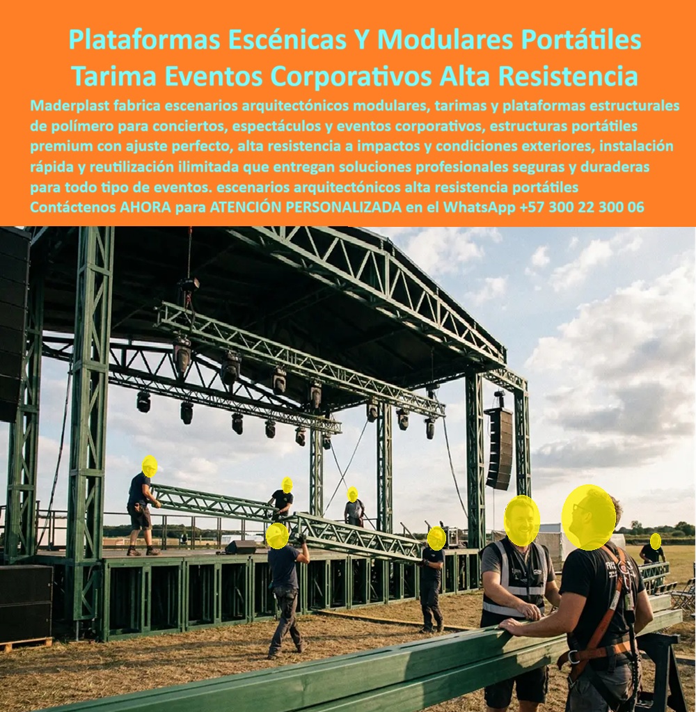 Escenarios Arquitectónicos Modulares Tarimas Eventos Portátil Maderplast - ESCENARIOS ARQUITECTÓNICOS MODULARES TARIMAS EVENTOS PORTÁTIL MADERPLAST PARA ESPECTÁCULOS Y PLATAFORMAS ESCÉNICAS Los Escenarios Arquitectónicos Modulares Tarimas Eventos Portátil Maderplast, constituidos por las Plataformas estructurales de polímero conciertos y espectáculos, las Plataformas Escénicas Premium y las Plataformas eventos corporativos de polímero con ajuste perfecto, constituyen la tecnología de vanguardia para la producción logística y el montaje de grandes eventos. La imagen expone un escenario escénico de gran envergadura en proceso de armado al aire libre, estructurado con columnas, cerchas y superficies de tarima en polipropileno verde técnico Maderplast, donde varios operarios calificados ajustan módulos de carga mientras los ingenieros de logística supervisan la alineación de la plataforma bajo la cubierta principal. El encabezado de la pieza gráfica destaca: "Plataformas Escénicas Y Modulares Portátiles Tarima Eventos Corporativos Alta Resistencia". Maderplast fabrica escenarios arquitectónicos modulares, tarimas y plataformas estructurales de polímero para conciertos, espectáculos y eventos corporativos, estructuras portátiles premium con ajuste perfecto, alta resistencia a impactos y condiciones exteriores, instalación rápida y reutilización ilimitada que entregan soluciones profesionales seguras y duraderas para todo tipo de eventos. escenarios arquitectónicos de alta resistencia portátiles. Contáctenos AHORA para ATENCIÓN PERSONALIZADA en el WhatsApp +57 300 22 300 06". El montaje continuo de escenarios portátiles y tarimas mediante estructuras de madera contrachapada tradicional o plataformas metálicas pesadas genera graves inconvenientes por astillamiento, astillas expuestas, abolladuras por impacto de equipos pesados, hinchamiento por lluvia imprevista y rápida oxidación de encajes. La implementación de placas macizas de polipropileno y paneles plásticos estructurales Maderplast como reemplazo del fenólico y de la madera soluciona de raíz estas fallas. Fabricadas en polímero técnico macizo antideslizante, estas tarimas ofrecen alta resistencia al impacto dinámico, protección total contra la intemperie y desmonte ultrarrápido con encaje perfecto, garantizando plataformas seguras e inalterables al uso intensivo en conciertos y espectáculos masivos. En la gestión de logística escénica y la construcción moldes para concreto o tarimas modulares, los paneles para encofrado, tableros para encofrado, placas para encofrados y placas para formaletas Maderplast aseguran la máxima velocidad de ensamble y transporte. A diferencia de las tarimas de madera propensas a la pudrición o de las estructuras metálicas vulnerables a la deformación por fricción, este sistema de mampostería plástica y formaletas reutilizables y encofrados reutilizables en paredes y placas resiste la lluvia, el sol directo y la radiación UV sin perder tolerancia geométrica. Su durabilidad de cientos de ciclos de montaje sin mantenimiento reduce drásticamente el costo total de propiedad (TCO) y maximiza el retorno de inversión para las empresas de montaje e infraestructura de eventos. Las soluciones constructivas Maderplast y su perfilería técnica demuestran que las plataformas y tarimas de la competencia, aun cuando fuesen obsequiadas, resultan carísimas para la gerencia de producción debido a los constantes reemplazos por astillamiento, el peligro de accidentes por plataformas inestables o resbaladizas y las multas contractuales por retrasos en el montaje. Maderplast asegura acabados estructurales, acabados permanentes y acabados arquitectónicos de alta especificación técnica que no requieren pintura protectora, respaldados por un proceso industrial con certificación ISO 9001 en diseño y desarrollo e ISO 14001 en gestión ambiental, probados bajo estricta norma técnica. "DIRECTOR GENERAL DE OBRA — CONSTRUCTORA BOLÍVAR S.A. Implementar los escenarios arquitectónicos modulares y tarimas portátiles Maderplast en la producción de nuestros eventos al aire libre nos permitió reducir los tiempos de armado y desmonte en un 40%. Eliminamos completamente el gasto en mantenimiento por madera rota o pintura, entregando plataformas 100% antideslizantes, seguras e indestructibles.'" Para la verificación técnica de capacidad de carga dinámica, pruebas físicas antideslizamiento, memorias de cálculo, planos acotados o inspección de ensayos de laboratorio en video (como las pruebas de resistencia extrema Maderplast ante retroexcavadora y rotomartillo en YouTube: youtube.com/watch?v=doRIRlOAgX8, montaje de estructuras en youtube.com/watch?v=IwzorusG2ss y pruebas antideslizantes en youtube.com/watch?v=LGPCMsZML0A), el equipo proyectista e ingenieros de montaje pueden solicitar la documentación respaldada. Contacto directo con el Departamento de Ingeniería para asesoría personalizada. Ing. Soporte Técnico: (+57) 300 22 300 06. Plataformas estructurales de polímero conciertos y espectáculos, Plataformas Escénicas Premium, Plataformas eventos corporativos de polímero con ajuste perfecto, A Escenarios Arquitectónicos Modulares Tarimas Eventos Portátil Maderplast Plataformas estructurales de polímero conciertos y espectáculos Plataformas Escénicas Premium Plataformas eventos corporativos de polímero con ajuste perfecto A ESCENARIOS ARQUITECTÓNICOS MODULARES TARIMAS EVENTOS PORTÁTIL MADERPLAST PARA ESPECTÁCULOS Y PLATAFORMAS ESCÉNICAS Los Escenarios Arquitectónicos Modulares Tarimas Eventos Portátil Maderplast, constituidos por las Plataformas estructurales de polímero conciertos y espectáculos, las Plataformas Escénicas Premium y las Plataformas eventos corporativos de polímero con ajuste perfecto, constituyen la tecnología de vanguardia para la producción logística y el montaje de grandes eventos. La imagen expone un escenario escénico de gran envergadura en proceso de armado al aire libre, estructurado con columnas, cerchas y superficies de tarima en polipropileno verde técnico Maderplast, donde varios operarios calificados ajustan módulos de carga mientras los ingenieros de logística supervisan la alineación de la plataforma bajo la cubierta principal. El encabezado de la pieza gráfica destaca: "Plataformas Escénicas Y Modulares Portátiles Tarima Eventos Corporativos Alta Resistencia". Maderplast fabrica escenarios arquitectónicos modulares, tarimas y plataformas estructurales de polímero para conciertos, espectáculos y eventos corporativos, estructuras portátiles premium con ajuste perfecto, alta resistencia a impactos y condiciones exteriores, instalación rápida y reutilización ilimitada que entregan soluciones profesionales seguras y duraderas para todo tipo de eventos. escenarios arquitectónicos de alta resistencia portátiles. Contáctenos AHORA para ATENCIÓN PERSONALIZADA en el WhatsApp +57 300 22 300 06". El montaje continuo de escenarios portátiles y tarimas mediante estructuras de madera contrachapada tradicional o plataformas metálicas pesadas genera graves inconvenientes por astillamiento, astillas expuestas, abolladuras por impacto de equipos pesados, hinchamiento por lluvia imprevista y rápida oxidación de encajes. La implementación de placas macizas de polipropileno y paneles plásticos estructurales Maderplast como reemplazo del fenólico y de la madera soluciona de raíz estas fallas. Fabricadas en polímero técnico macizo antideslizante, estas tarimas ofrecen alta resistencia al impacto dinámico, protección total contra la intemperie y desmonte ultrarrápido con encaje perfecto, garantizando plataformas seguras e inalterables al uso intensivo en conciertos y espectáculos masivos. En la gestión de logística escénica y la construcción moldes para concreto o tarimas modulares, los paneles para encofrado, tableros para encofrado, placas para encofrados y placas para formaletas Maderplast aseguran la máxima velocidad de ensamble y transporte. A diferencia de las tarimas de madera propensas a la pudrición o de las estructuras metálicas vulnerables a la deformación por fricción, este sistema de mampostería plástica y formaletas reutilizables y encofrados reutilizables en paredes y placas resiste la lluvia, el sol directo y la radiación UV sin perder tolerancia geométrica. Su durabilidad de cientos de ciclos de montaje sin mantenimiento reduce drásticamente el costo total de propiedad (TCO) y maximiza el retorno de inversión para las empresas de montaje e infraestructura de eventos. Las soluciones constructivas Maderplast y su perfilería técnica demuestran que las plataformas y tarimas de la competencia, aun cuando fuesen obsequiadas, resultan carísimas para la gerencia de producción debido a los constantes reemplazos por astillamiento, el peligro de accidentes por plataformas inestables o resbaladizas y las multas contractuales por retrasos en el montaje. Maderplast asegura acabados estructurales, acabados permanentes y acabados arquitectónicos de alta especificación técnica que no requieren pintura protectora, respaldados por un proceso industrial con certificación ISO 9001 en diseño y desarrollo e ISO 14001 en gestión ambiental, probados bajo estricta norma técnica. "DIRECTOR GENERAL DE OBRA — CONSTRUCTORA BOLÍVAR S.A. Implementar los escenarios arquitectónicos modulares y tarimas portátiles Maderplast en la producción de nuestros eventos al aire libre nos permitió reducir los tiempos de armado y desmonte en un 40%. Eliminamos completamente el gasto en mantenimiento por madera rota o pintura, entregando plataformas 100% antideslizantes, seguras e indestructibles.'" Para la verificación técnica de capacidad de carga dinámica, pruebas físicas antideslizamiento, memorias de cálculo, planos acotados o inspección de ensayos de laboratorio en video (como las pruebas de resistencia extrema Maderplast ante retroexcavadora y rotomartillo en YouTube: youtube.com/watch?v=doRIRlOAgX8, montaje de estructuras en youtube.com/watch?v=IwzorusG2ss y pruebas antideslizantes en youtube.com/watch?v=LGPCMsZML0A), el equipo proyectista e ingenieros de montaje pueden solicitar la documentación respaldada. Contacto directo con el Departamento de Ingeniería para asesoría personalizada. Ing. Soporte Técnico: (+57) 300 22 300 06.