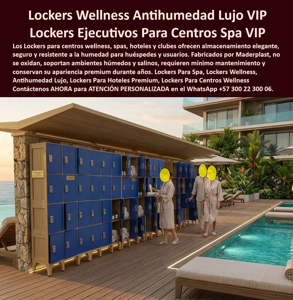 Casilleros Centros Wellness Guardarropa Ejecutivo De Lujo Lockers Maderplast Lockers Elegantes Para Áreas Wellness Lockers Antihumedad De Lujo Lockers Wellness Premium Lockers Ejecutivos De Ingeniería Plástica Lockers Que Conservan Spa