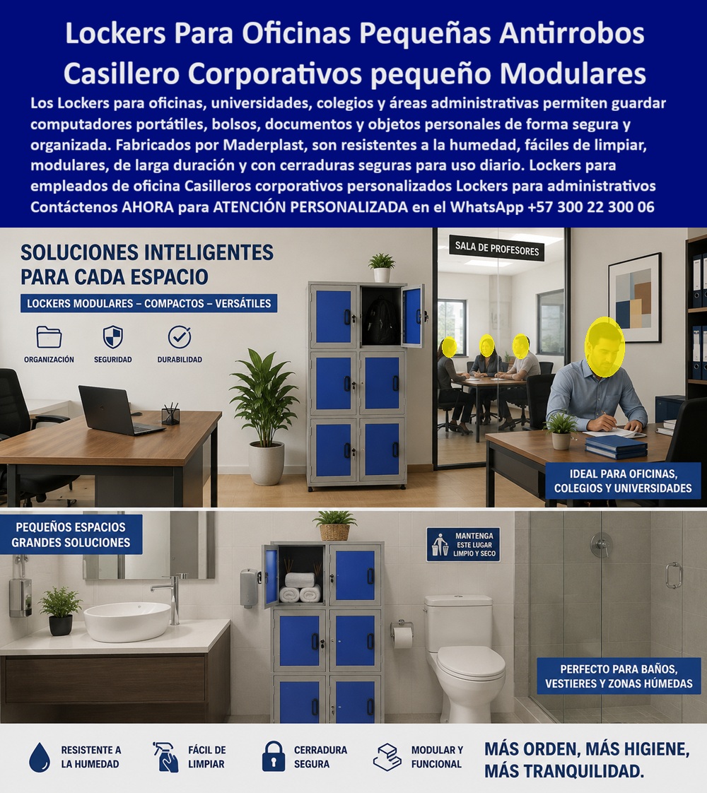 Fabricantes de locker para oficinas Casillero Corporativo Antirrobo Maderplast Casillero Universitario Antirrobo Con Espacio Portátil Casilleros corporativos personalizados Locker oficinas administrativas Locker de oficinas corporativas