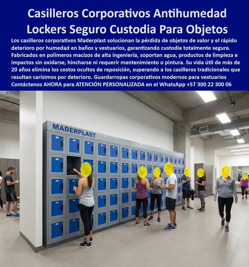 Fabricantes de locker para oficinas Casillero Corporativo Antirrobo Maderplast Locker De Custodia Segura Para Objetos De Valor Casillero Corporativo Antihumedad Para Oficinas Y Baños Guardarropas corporativos modernos Locker Oficinas A