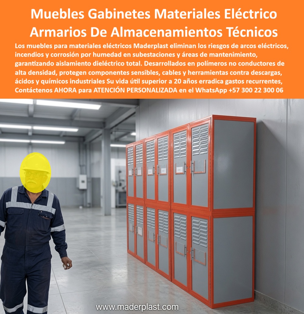 Gabinetes Industriales Muebles Para Herramientas Armarios De Maderplast Muebles para materiales eléctricos de alta seguridad Armarios para almacenamiento técnico Gabinetes departamentos de mantenimiento Muebles para materiales eléctrico