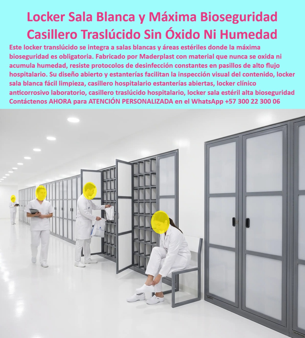 Lockers Hospitalarios Casilleros Clínicas Sala Cirugía Laboratorios Maderplast Lockers Lavables Máxima Bioseguridad Casilleros asépticos hospitales aptos bioseguridad Locker Laboratorio Sin Óxido Ni Humedad Lockers Que Evitan Corrosión