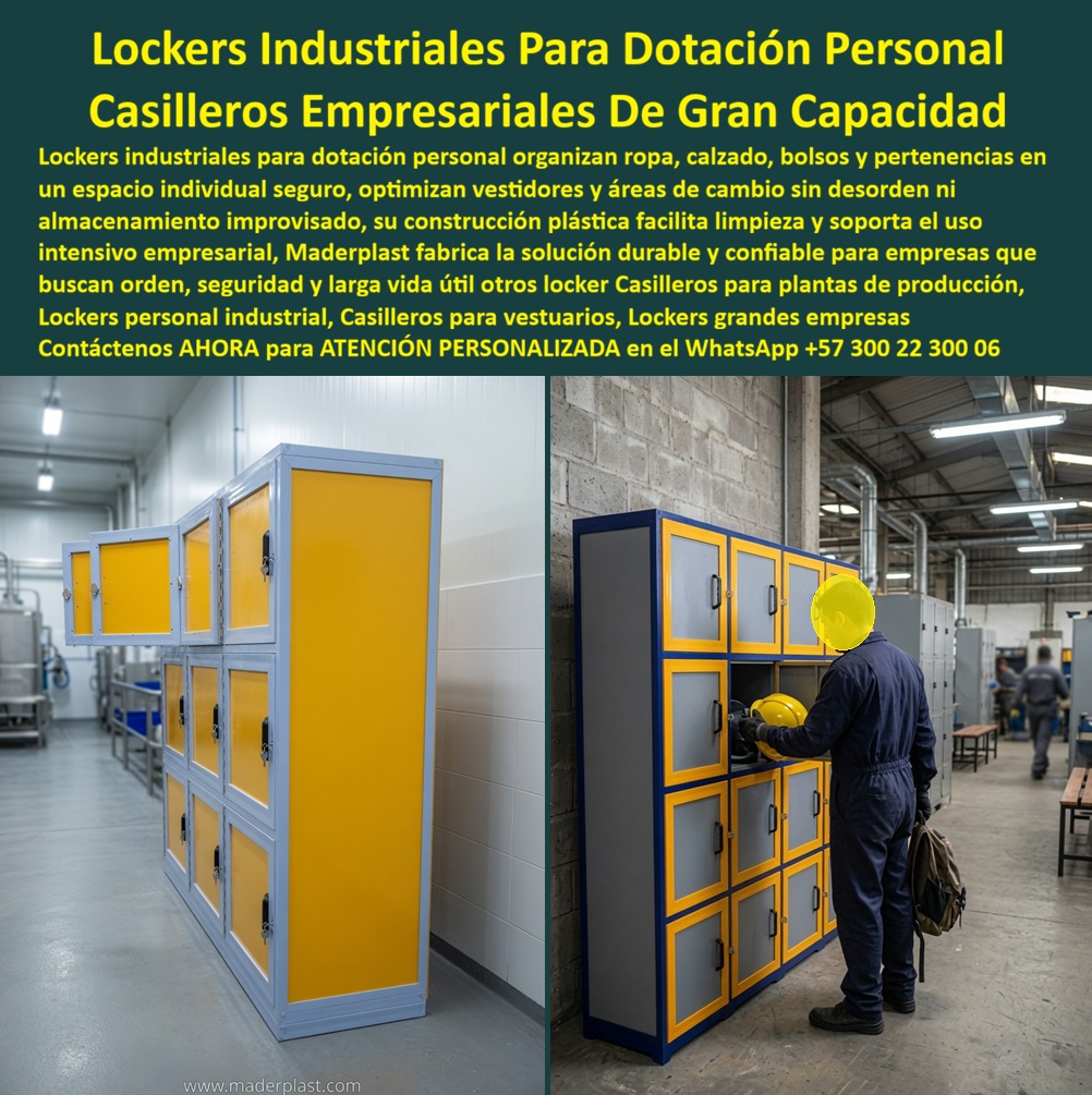 Lockers para industria Casilleros para empresas Guardarropa Maderplast Locker casillero corporativo con compartimentos amplios para equipo de trabajo Casilleros Empresariales Personalizados Con Imagen Corporativa Casilleros con control A