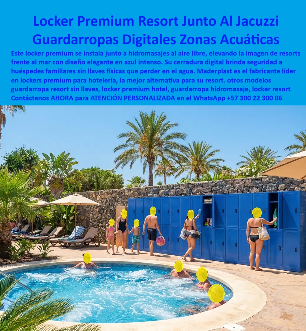 Lockers zonas húmedas spa hidromasajes jacuzzis turcos saunas Maderplast Lockers Premium Hoteles Y Resorts Guardarropas zonas acuáticas con cerradura digital Lockers Reducen Mantenimiento Lockers Que Mejoran La Imagen Del Spa Lockers A