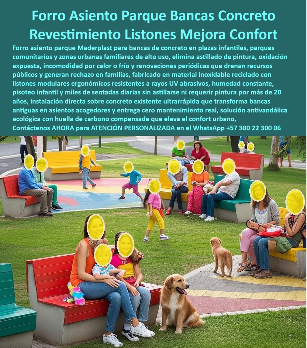 Forro Asiento Parque Elimina Corrosión Forros banca concreto Maderplast Forros para Bancas de Concreto y Renovación de Mobiliario sin Demolición Maderplast Ingeniería de Confort Urbano: Visualice la reactivación total y vibrante de un parque familiar tal como se aprecia en la imagen: estructuras de mampostería que antes eran grises, ásperas y frías, ahora transformadas en asientos coloridos, seguros y acogedores gracias al Forro Asiento Parque Elimina Corrosión Maderplast. Este sistema de ingeniería no es una simple pintura superficial; es un kit de Forros banca concreto Maderplast compuesto por listones modulares de polímeros de alto impacto en tonos amarillo, rojo, verde y azul, diseñados para instalarse directamente sobre la estructura existente. Esta intervención técnica convierte superficies duras en asientos ergonómicos y térmicos que no se congelan en la mañana ni queman la piel de los niños al mediodía, eliminando raspones por concreto rugoso y resistiendo el pisoteo constante y la intemperie sin perder su color, garantizando cero gastos operativos por más de 20 años. Los líderes comunitarios y arquitectos se enfrentan frecuentemente al desafío de cómo arreglar bancas de concreto en parques infantiles para que sean más cómodas sin incurrir en los altos costos de demolición y remoción de escombros. La respuesta técnica es el Revestimiento de bancas concreto mejora el confort urbano de Maderplast. Al instalar nuestros forros de listones, usted cubre el defecto estructural y estético con una superficie plástica suave y segura. Si su objetivo es encontrar un recubrimiento para bancas de parque que no necesite pintura nunca, los perfiles de renovación Maderplast son 100% integrales en color y estabilizados contra rayos UV, eliminando para siempre el descascaramiento. Además, ante la consulta sobre qué material poner sobre bancas de cemento para que no se calienten con el sol, nuestros kits de forros atérmicos de ingeniería actúan como una barrera aislante, permitiendo el uso del mobiliario a cualquier hora del día sin riesgo de quemaduras, una ventaja crítica para la Renovación Mobiliario Urbano Evita Oxidación en zonas familiares. En Maderplast, entendemos que la recuperación del espacio público debe ser ágil y definitiva. Por ello, activamos los disparadores de compra necesarios: solicite cotización inmediata, personalización de combinaciones de colores, planos de montaje sobre sus medidas actuales, renders de transformación y producción en serie. Como fabricantes con procesos industriales controlados, hacemos realidad el lema de que "en plástico le hacemos hasta el ala de un avión", entregando soluciones como los Forros para bancas de concreto en parques infantiles, tablas plásticas para cubrir cemento y asientos térmicos para parques infantiles. Nuestra tecnología permite la restauración de plazas públicas sin demoler, utilizando perfiles plásticos resistentes a la intemperie que actúan como recubrimiento para gradas y muros de concreto, asegurando un mantenimiento de parques de bajo costo y una infraestructura recreativa libre de mantenimiento real. EL TESTIMONIO PROFESIONAL DE CASO DE ÉXITO: "El parque pasó de ser un 'cementerio de gris' a la alegría del barrio", confirma la sra. Martha Lucia Vega, presidenta de la junta de acción comunal del barrio los almendros, quien relata el éxito del proyecto: "teníamos un parque grande pero triste; las bancas eran bloques de cemento frío y manchado donde nadie se sentaba. las mamás preferían esperar de pie porque el concreto les ensuciaba la ropa o estaba helado, y los niños se rasparon las piernas varias veces. la comunidad pedía tumbarlas, pero no teníamos presupuesto. La alcaldía nos aprobó el sistema de forros para asientos maderplast y la instalación fue rapidísima, sin ruido ni mugre. el cambio fue mágico. Ahora el parque se llena de vida y las familias se sientan cómodamente por horas porque los listones no se calientan. mantenimiento: cero. maderplast no solo arregló las bancas, recuperó la convivencia de los vecinos." Para efectuar el Soporte técnico y eliminar cualquier duda con Garantía 5 años o cualquier temor al firmar la orden de compra, es vital comprender que esta decisión blinda su gestión ante la comunidad y los entes de control. Ingeniero, al especificar el sistema de forrado Maderplast, usted no está gastando en estética temporal; está invirtiendo en salud pública y seguridad. Elimina el riesgo de lesiones por superficies abrasivas y focos de infección por moho en el concreto poroso. Usted entrega una obra que cumple con normativas de seguridad infantil (sin aristas vivas, tóxico) y eficiencia presupuestal, al costar hasta un 70% menos que la demolición y construcción nueva. Maderplast le entrega fichas técnicas, garantías de durabilidad y el respaldo de una solución antivandálica probada. Usted adquiere la tranquilidad de una renovación inmediata que no requerirá intervención futura. Asegure la modernización colorida y funcional de su parque con la única solución que recupera sin destruir. Contáctenos AHORA para recibir ATENCIÓN PERSONALIZADA, planes y cotización en el WhatsApp +57 300 22 300 06. 0 Revestimiento bancas concreto mejora confort urbano, Forros para bancas de concreto en parques infantiles, Renovación Mobiliario Urbano Evita Oxidación 0 Forro Asiento Parque Elimina Corrosión Forros banca concreto Maderplast 0 Revestimiento bancas concreto mejora confort urbano Forros para bancas de concreto en parques infantiles Renovación Mobiliario Urbano Evita Oxidación 0 Forros para Bancas de Concreto y Renovación de Mobiliario sin Demolición Maderplast Ingeniería de Confort Urbano: Visualice la reactivación total y vibrante de un parque familiar tal como se aprecia en la imagen: estructuras de mampostería que antes eran grises, ásperas y frías, ahora transformadas en asientos coloridos, seguros y acogedores gracias al Forro Asiento Parque Elimina Corrosión Maderplast. Este sistema de ingeniería no es una simple pintura superficial; es un kit de Forros banca concreto Maderplast compuesto por listones modulares de polímeros de alto impacto en tonos amarillo, rojo, verde y azul, diseñados para instalarse directamente sobre la estructura existente. Esta intervención técnica convierte superficies duras en asientos ergonómicos y térmicos que no se congelan en la mañana ni queman la piel de los niños al mediodía, eliminando raspones por concreto rugoso y resistiendo el pisoteo constante y la intemperie sin perder su color, garantizando cero gastos operativos por más de 20 años. Los líderes comunitarios y arquitectos se enfrentan frecuentemente al desafío de cómo arreglar bancas de concreto en parques infantiles para que sean más cómodas sin incurrir en los altos costos de demolición y remoción de escombros. La respuesta técnica es el Revestimiento de bancas concreto mejora el confort urbano de Maderplast. Al instalar nuestros forros de listones, usted cubre el defecto estructural y estético con una superficie plástica suave y segura. Si su objetivo es encontrar un recubrimiento para bancas de parque que no necesite pintura nunca, los perfiles de renovación Maderplast son 100% integrales en color y estabilizados contra rayos UV, eliminando para siempre el descascaramiento. Además, ante la consulta sobre qué material poner sobre bancas de cemento para que no se calienten con el sol, nuestros kits de forros atérmicos de ingeniería actúan como una barrera aislante, permitiendo el uso del mobiliario a cualquier hora del día sin riesgo de quemaduras, una ventaja crítica para la Renovación Mobiliario Urbano Evita Oxidación en zonas familiares. En Maderplast, entendemos que la recuperación del espacio público debe ser ágil y definitiva. Por ello, activamos los disparadores de compra necesarios: solicite cotización inmediata, personalización de combinaciones de colores, planos de montaje sobre sus medidas actuales, renders de transformación y producción en serie. Como fabricantes con procesos industriales controlados, hacemos realidad el lema de que "en plástico le hacemos hasta el ala de un avión", entregando soluciones como los Forros para bancas de concreto en parques infantiles, tablas plásticas para cubrir cemento y asientos térmicos para parques infantiles. Nuestra tecnología permite la restauración de plazas públicas sin demoler, utilizando perfiles plásticos resistentes a la intemperie que actúan como recubrimiento para gradas y muros de concreto, asegurando un mantenimiento de parques de bajo costo y una infraestructura recreativa libre de mantenimiento real. EL TESTIMONIO PROFESIONAL DE CASO DE ÉXITO: "El parque pasó de ser un 'cementerio de gris' a la alegría del barrio", confirma la sra. Martha Lucia Vega, presidenta de la junta de acción comunal del barrio los almendros, quien relata el éxito del proyecto: "teníamos un parque grande pero triste; las bancas eran bloques de cemento frío y manchado donde nadie se sentaba. las mamás preferían esperar de pie porque el concreto les ensuciaba la ropa o estaba helado, y los niños se rasparon las piernas varias veces. la comunidad pedía tumbarlas, pero no teníamos presupuesto. La alcaldía nos aprobó el sistema de forros para asientos maderplast y la instalación fue rapidísima, sin ruido ni mugre. el cambio fue mágico. Ahora el parque se llena de vida y las familias se sientan cómodamente por horas porque los listones no se calientan. mantenimiento: cero. maderplast no solo arregló las bancas, recuperó la convivencia de los vecinos." Para efectuar el Soporte técnico y eliminar cualquier duda con Garantía 5 años o cualquier temor al firmar la orden de compra, es vital comprender que esta decisión blinda su gestión ante la comunidad y los entes de control. Ingeniero, al especificar el sistema de forrado Maderplast, usted no está gastando en estética temporal; está invirtiendo en salud pública y seguridad. Elimina el riesgo de lesiones por superficies abrasivas y focos de infección por moho en el concreto poroso. Usted entrega una obra que cumple con normativas de seguridad infantil (sin aristas vivas, tóxico) y eficiencia presupuestal, al costar hasta un 70% menos que la demolición y construcción nueva. Maderplast le entrega fichas técnicas, garantías de durabilidad y el respaldo de una solución antivandálica probada. Usted adquiere la tranquilidad de una renovación inmediata que no requerirá intervención futura. Asegure la modernización colorida y funcional de su parque con la única solución que recupera sin destruir. Contáctenos AHORA para recibir ATENCIÓN PERSONALIZADA, planes y cotización en el WhatsApp +57 300 22 300 06.