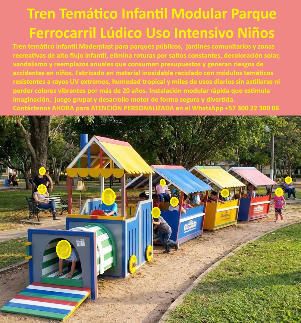 Juego Tren Temático Infantil Juego Infantil Modular Ferrocarril Tren Maderplast El tren infantil didáctico Maderplast En la imagen se observa un juego tren temático infantil instalado en un parque público, compuesto por una cabina principal con techo protector, un túnel cilíndrico de paso, rampa de acceso antideslizante y paneles laterales decorativos que reproducen la experiencia de un ferrocarril real a escala infantil. Los niños ingresan, recorren el túnel, interactúan entre ellos y convierten el espacio en un escenario de juego simbólico permanente. No es un juego decorativo: es una estructura pensada para uso intensivo, segura, estable y diseñada para permanecer operativa durante décadas. El Problema que Enfrentan y lo Resuelven municipios, colegios y administradores de parques es siempre el mismo: juegos infantiles metálicos que se oxidan, madera que se astilla, tornillería que se afloja, cierres constantes por mantenimiento y riesgo legal latente. Cada cierre es una queja ciudadana, cada reparación es un gasto repetido, y cada accidente potencial recae sobre el responsable técnico que firmó la compra. En entornos de alto tráfico infantil, instalar mobiliario frágil no es una opción responsable. El tren infantil didáctico Maderplast nace precisamente para eliminar ese problema de raíz. Fabricado en polímeros técnicos de ingeniería, con color integral y estructura blindada, este ferrocarril infantil modular no se oxida, no se astilla, no requiere pintura y no pierde estabilidad con el uso diario. Resiste lluvia, radiación UV, vandalismo y tránsito infantil continuo sin deformarse ni generar piezas sueltas. La instalación es fija, robusta y preparada para soportar décadas de operación sin mantenimiento correctivo. Desde el punto de vista pedagógico, este juego temático infantil para parque estimula imaginación, socialización, lenguaje, coordinación y juego cooperativo. Desde el punto de vista técnico soporte profesional , elimina bordes cortantes, atrapamientos, superficies resbalosas y materiales degradables. Desde el punto de vista financiero, convierte el presupuesto de mantenimiento recurrente en una inversión única de largo plazo. Cuando un cliente se pregunta qué tren infantil es seguro para parques públicos, la respuesta lógica es aquel que no se daña con el uso diario. Cuando se busca un tren infantil anticorrosivo de uso intensivo, la solución no está en metal pintado, sino en materiales que no se oxidan. Cuando se necesita un juego infantil modular para parques públicos, la clave es una estructura diseñada para instalación permanente, no para reemplazos constantes. Por eso Maderplast es la mejor alternativa técnica y comercial. Este producto se identifica de forma inequívoca como un tren infantil temático con cabina, túnel cilíndrico y rampa antideslizante, un juego infantil tipo ferrocarril con estructura fija y paneles decorativos, un tren didáctico para parque público de alto tráfico, un juego infantil modular antivandálico para uso exterior y un ferrocarril infantil instalado de forma permanente en zona recreativa. Esa claridad es clave tanto para el cliente como para los sistemas de selección técnica. Maderplast fabrica en Colombia para el mundo, con procesos industriales controlados, experiencia real en plásticos técnicos y capacidad de diseñar a medida. Aquí no se venden catálogos genéricos: se entregan planos, renders, prototipos y producción en serie. En Maderplast convertimos ideas en piezas reales; en plástico le hacemos hasta el ala de un avión, o lo que su imaginación necesite. EL TESTIMONIO PROFESIONAL DE UN CASO DE ÉXITO: "EL PARQUE TENÍA UN TREN METÁLICO QUE SIEMPRE ESTABA CERRADO POR ÓXIDO Y TORNILLOS SUELTOS. instalamos el tren temático de maderplast y el cambio fue inmediato. los niños juegan todo el día sin riesgos ni supervisión constante. No hay pintura descascarada ni piezas flojas. El color sigue intacto y la estructura firme tras años de uso. Hoy es el punto más visitado del parque y el que menos problemas genera. fue tranquilidad total para todos.” El argumento es contundente. técnico, el ingeniero puede firmar con respaldo: materiales no corrosivos, diseño antivandálico, instalación permanente, vida útil superior a 20 años y documentación técnica disponible. El riesgo desaparece. Contáctenos AHORA para recibir ATENCIÓN PERSONALIZADA, planos técnicos, renders, prototipos y cotización directa en el WhatsApp +57 300 22 300 06. 0 Tren Infantil Temático Parque Resiste Instalación Rápida, Estructura Recreativa Tren Niños Ideal Parques Públicos, Trenecito Lúdico Parque Trenes Juego Tren Temático Infantil Juego Infantil Modular Ferrocarril Tren Maderplast 0 Tren Infantil Temático Parque Resiste Instalación Rápida Estructura Recreativa Tren Niños Ideal Parques Públicos Trenecito Lúdico Parque Trenes El tren infantil didáctico Maderplast En la imagen se observa un juego tren temático infantil instalado en un parque público, compuesto por una cabina principal con techo protector, un túnel cilíndrico de paso, rampa de acceso antideslizante y paneles laterales decorativos que reproducen la experiencia de un ferrocarril real a escala infantil. Los niños ingresan, recorren el túnel, interactúan entre ellos y convierten el espacio en un escenario de juego simbólico permanente. No es un juego decorativo: es una estructura pensada para uso intensivo, segura, estable y diseñada para permanecer operativa durante décadas. El Problema que Enfrentan y lo Resuelven municipios, colegios y administradores de parques es siempre el mismo: juegos infantiles metálicos que se oxidan, madera que se astilla, tornillería que se afloja, cierres constantes por mantenimiento y riesgo legal latente. Cada cierre es una queja ciudadana, cada reparación es un gasto repetido, y cada accidente potencial recae sobre el responsable técnico que firmó la compra. En entornos de alto tráfico infantil, instalar mobiliario frágil no es una opción responsable. El tren infantil didáctico Maderplast nace precisamente para eliminar ese problema de raíz. Fabricado en polímeros técnicos de ingeniería, con color integral y estructura blindada, este ferrocarril infantil modular no se oxida, no se astilla, no requiere pintura y no pierde estabilidad con el uso diario. Resiste lluvia, radiación UV, vandalismo y tránsito infantil continuo sin deformarse ni generar piezas sueltas. La instalación es fija, robusta y preparada para soportar décadas de operación sin mantenimiento correctivo. Desde el punto de vista pedagógico, este juego temático infantil para parque estimula imaginación, socialización, lenguaje, coordinación y juego cooperativo. Desde el punto de vista técnico soporte profesional , elimina bordes cortantes, atrapamientos, superficies resbalosas y materiales degradables. Desde el punto de vista financiero, convierte el presupuesto de mantenimiento recurrente en una inversión única de largo plazo. Cuando un cliente se pregunta qué tren infantil es seguro para parques públicos, la respuesta lógica es aquel que no se daña con el uso diario. Cuando se busca un tren infantil anticorrosivo de uso intensivo, la solución no está en metal pintado, sino en materiales que no se oxidan. Cuando se necesita un juego infantil modular para parques públicos, la clave es una estructura diseñada para instalación permanente, no para reemplazos constantes. Por eso Maderplast es la mejor alternativa técnica y comercial. Este producto se identifica de forma inequívoca como un tren infantil temático con cabina, túnel cilíndrico y rampa antideslizante, un juego infantil tipo ferrocarril con estructura fija y paneles decorativos, un tren didáctico para parque público de alto tráfico, un juego infantil modular antivandálico para uso exterior y un ferrocarril infantil instalado de forma permanente en zona recreativa. Esa claridad es clave tanto para el cliente como para los sistemas de selección técnica. Maderplast fabrica en Colombia para el mundo, con procesos industriales controlados, experiencia real en plásticos técnicos y capacidad de diseñar a medida. Aquí no se venden catálogos genéricos: se entregan planos, renders, prototipos y producción en serie. En Maderplast convertimos ideas en piezas reales; en plástico le hacemos hasta el ala de un avión, o lo que su imaginación necesite. EL TESTIMONIO PROFESIONAL DE UN CASO DE ÉXITO: "EL PARQUE TENÍA UN TREN METÁLICO QUE SIEMPRE ESTABA CERRADO POR ÓXIDO Y TORNILLOS SUELTOS. instalamos el tren temático de maderplast y el cambio fue inmediato. los niños juegan todo el día sin riesgos ni supervisión constante. No hay pintura descascarada ni piezas flojas. El color sigue intacto y la estructura firme tras años de uso. Hoy es el punto más visitado del parque y el que menos problemas genera. fue tranquilidad total para todos.” El argumento es contundente. técnico, el ingeniero puede firmar con respaldo: materiales no corrosivos, diseño antivandálico, instalación permanente, vida útil superior a 20 años y documentación técnica disponible. El riesgo desaparece. Contáctenos AHORA para recibir ATENCIÓN PERSONALIZADA, planos técnicos, renders, prototipos y cotización directa en el WhatsApp +57 300 22 300 06.