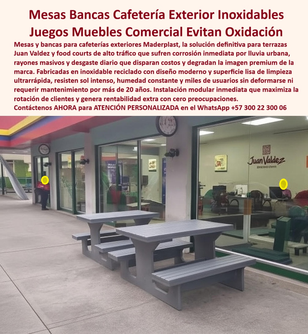 Juegos mesas bancas para cafés Muebles para cafetería exterior Maderplast Juegos de Mesas y Bancas para Cafeterías Exteriores y Conjuntos Asépticos Maderplast Ingeniería HORECA de Alto Rendimiento: Visualice la eficiencia operativa absoluta implementada en su franquicia tal como se observa en la imagen: el Juego de Mesas y Bancas para Cafetería Exterior Maderplast. Este es el mismo mobiliario de alto rendimiento elegido por marcas líderes para sus terrazas de tráfico pesado, donde la durabilidad no es negociable. Este conjunto tipo picnic de diseño industrial en color gris, fabricado mediante procesos industriales controlados en polímeros de ingeniería macizos, constituye una verdadera fortaleza aséptica. Su superficie no porosa repele manchas de café, grasas saturadas y salsas, permitiendo una limpieza instantánea que acelera la rotación de mesas y maximiza la facturación. A diferencia del metal que inevitablemente se oxida o la madera que se pudre con la lluvia urbana y los lavados constantes, esta estructura monolítica es 100% inoxidable, resiste el uso masivo diario y mantiene una estética corporativa impecable sin requerir pintura ni mantenimiento por más de 20 años. Es la inversión definitiva que blinda la imagen de su marca y elimina los costos ocultos de reposición. Los gerentes de expansión y directores de operaciones se preguntan constantemente qué mesas para cafetería al aire libre usan las franquicias que no se dañan, buscando replicar el éxito de la competencia. La respuesta técnica es la especificación de los juegos de mesas Maderplast, estructuras de ingeniería inoxidable que soportan el tráfico masivo y el clima sin degradarse jamás. Cuando el objetivo es encontrar mobiliario para food courts exteriores que sea fácil de limpiar y duradero, nuestros conjuntos de mesas y bancas ofrecen superficies asépticas que resisten desinfectantes industriales, garantizando la higiene y seguridad alimentaria. Si su preocupación es cómo evitar el óxido en las mesas de la terraza de su restaurante, la solución técnica es sustituir el mobiliario metálico por nuestros juegos de polímero de alta resistencia, químicamente inertes a la humedad y la lluvia, eliminando la corrosión para siempre. Desde una perspectiva financiera, el análisis de costos del ciclo de vida entre madera y plástico de ingeniería es contundente. Maderplast es la opción más rentable del mercado, reduciendo el Gasto Operativo (OPEX) en un 100% al eliminar barnices y reparaciones, amortizando la inversión en tiempo récord frente al deterioro acelerado de la madera. Somos proveedores de mobiliario comercial resistente a rayones y uso intensivo; nuestra tecnología de alta densidad resiste el impacto de bandejas y cubiertos, manteniendo su acabado premium. En Maderplast activamos los disparadores de compra necesarios para su proyecto: solicite cotización inmediata, personalización de medidas, planos de distribución de aforo, renders y prototipos. Como fabricantes colombianos, nuestro posicionamiento mental es claro: "en plástico lo hacemos hasta el ala de un avión, o lo que su imaginación quiera". Ofrecemos Juegos mesas bancas para cafés Muebles para cafetería exterior, Conjunto Cafetería Pública Evita Oxidación y Juego Mesas Bancas Plazoletas Comidas Resistentes, garantizando una solución definitiva para sus terrazas. EL TESTIMONIO PROFESIONAL DE CASO DE ÉXITO: "la imagen de la marca mejoró y los costos operativos desaparecieron", confirma la dra. Mónica Arango, gerente de expansión y operaciones de la cadena café & ciudad, quien relata cómo el mobiliario anterior afectaba su rentabilidad: "operar 15 puntos de venta era un desafío; la madera se reseca y el metal se oxida, oliendo mal y alejando a los clientes. gastamos millones en mantenimiento nocturno. Al homologar con el juego de mesas y bancas para cafetería exterior maderplast, vimos la robustez industrial que necesitábamos. son sólidas y nadie las mueve desordenando la terraza. llevamos 4 años con gastos de reposición cero. la rotación de mesas aumentó un 15% solo por la eficiencia en el aseo. maderplast nos entregó la tranquilidad operativa para enfocarnos en vender café." Para efectuar el Soporte técnico y eliminar cualquier duda con Garantía 5 años cualquier temor al firmar la orden de compra, es fundamental abordar la seguridad de la inversión. Ingeniero o Gerente, al especificar el Juego de Mesas Maderplast, usted está protegiendo su flujo de caja y su responsabilidad profesional. No está comprando muebles desechables que se convertirán en un pasivo en seis meses. Usted está adquiriendo activos fijos de alta ingeniería, diseñados para el abuso constante del público. Elimina el riesgo de mesas inestables ("cojas") y superficies porosas que acumulan bacterias. Maderplast le entrega fichas técnicas de resistencia, garantías de estabilidad UV y el respaldo de una fabricación industrial certificada. Usted compra la certeza de una terraza siempre operativa, limpia y rentable. Asegure la eficiencia y la estética de sus zonas de alimentación con la única mesa diseñada para durar y facturar sin parar. Contáctenos AHORA para recibir ATENCIÓN PERSONALIZADA, planes y cotización en el WhatsApp +57 300 22 300 06. 0 Juegos de mesas y bancas para cafeterías exteriores, Conjunto Cafetería Pública Evita Oxidación, Juego Mesas Bancas Plazoletas Comidas Resistente Juego Juegos mesas bancas para cafés Muebles para cafetería exterior Maderplast 0 Juegos de mesas y bancas para cafeterías exteriores Conjunto Cafetería Pública Evita Oxidación Juego Mesas Bancas Plazoletas Comidas Resistente Juego Juegos de Mesas y Bancas para Cafeterías Exteriores y Conjuntos Asépticos Maderplast Ingeniería HORECA de Alto Rendimiento: Visualice la eficiencia operativa absoluta implementada en su franquicia tal como se observa en la imagen: el Juego de Mesas y Bancas para Cafetería Exterior Maderplast. Este es el mismo mobiliario de alto rendimiento elegido por marcas líderes para sus terrazas de tráfico pesado, donde la durabilidad no es negociable. Este conjunto tipo picnic de diseño industrial en color gris, fabricado mediante procesos industriales controlados en polímeros de ingeniería macizos, constituye una verdadera fortaleza aséptica. Su superficie no porosa repele manchas de café, grasas saturadas y salsas, permitiendo una limpieza instantánea que acelera la rotación de mesas y maximiza la facturación. A diferencia del metal que inevitablemente se oxida o la madera que se pudre con la lluvia urbana y los lavados constantes, esta estructura monolítica es 100% inoxidable, resiste el uso masivo diario y mantiene una estética corporativa impecable sin requerir pintura ni mantenimiento por más de 20 años. Es la inversión definitiva que blinda la imagen de su marca y elimina los costos ocultos de reposición. Los gerentes de expansión y directores de operaciones se preguntan constantemente qué mesas para cafetería al aire libre usan las franquicias que no se dañan, buscando replicar el éxito de la competencia. La respuesta técnica es la especificación de los juegos de mesas Maderplast, estructuras de ingeniería inoxidable que soportan el tráfico masivo y el clima sin degradarse jamás. Cuando el objetivo es encontrar mobiliario para food courts exteriores que sea fácil de limpiar y duradero, nuestros conjuntos de mesas y bancas ofrecen superficies asépticas que resisten desinfectantes industriales, garantizando la higiene y seguridad alimentaria. Si su preocupación es cómo evitar el óxido en las mesas de la terraza de su restaurante, la solución técnica es sustituir el mobiliario metálico por nuestros juegos de polímero de alta resistencia, químicamente inertes a la humedad y la lluvia, eliminando la corrosión para siempre. Desde una perspectiva financiera, el análisis de costos del ciclo de vida entre madera y plástico de ingeniería es contundente. Maderplast es la opción más rentable del mercado, reduciendo el Gasto Operativo (OPEX) en un 100% al eliminar barnices y reparaciones, amortizando la inversión en tiempo récord frente al deterioro acelerado de la madera. Somos proveedores de mobiliario comercial resistente a rayones y uso intensivo; nuestra tecnología de alta densidad resiste el impacto de bandejas y cubiertos, manteniendo su acabado premium. En Maderplast activamos los disparadores de compra necesarios para su proyecto: solicite cotización inmediata, personalización de medidas, planos de distribución de aforo, renders y prototipos. Como fabricantes colombianos, nuestro posicionamiento mental es claro: "en plástico lo hacemos hasta el ala de un avión, o lo que su imaginación quiera". Ofrecemos Juegos mesas bancas para cafés Muebles para cafetería exterior, Conjunto Cafetería Pública Evita Oxidación y Juego Mesas Bancas Plazoletas Comidas Resistentes, garantizando una solución definitiva para sus terrazas. EL TESTIMONIO PROFESIONAL DE CASO DE ÉXITO: "la imagen de la marca mejoró y los costos operativos desaparecieron", confirma la dra. Mónica Arango, gerente de expansión y operaciones de la cadena café & ciudad, quien relata cómo el mobiliario anterior afectaba su rentabilidad: "operar 15 puntos de venta era un desafío; la madera se reseca y el metal se oxida, oliendo mal y alejando a los clientes. gastamos millones en mantenimiento nocturno. Al homologar con el juego de mesas y bancas para cafetería exterior maderplast, vimos la robustez industrial que necesitábamos. son sólidas y nadie las mueve desordenando la terraza. llevamos 4 años con gastos de reposición cero. la rotación de mesas aumentó un 15% solo por la eficiencia en el aseo. maderplast nos entregó la tranquilidad operativa para enfocarnos en vender café." Para efectuar el Soporte técnico y eliminar cualquier duda con Garantía 5 años cualquier temor al firmar la orden de compra, es fundamental abordar la seguridad de la inversión. Ingeniero o Gerente, al especificar el Juego de Mesas Maderplast, usted está protegiendo su flujo de caja y su responsabilidad profesional. No está comprando muebles desechables que se convertirán en un pasivo en seis meses. Usted está adquiriendo activos fijos de alta ingeniería, diseñados para el abuso constante del público. Elimina el riesgo de mesas inestables ("cojas") y superficies porosas que acumulan bacterias. Maderplast le entrega fichas técnicas de resistencia, garantías de estabilidad UV y el respaldo de una fabricación industrial certificada. Usted compra la certeza de una terraza siempre operativa, limpia y rentable. Asegure la eficiencia y la estética de sus zonas de alimentación con la única mesa diseñada para durar y facturar sin parar. Contáctenos AHORA para recibir ATENCIÓN PERSONALIZADA, planes y cotización en el WhatsApp +57 300 22 300 06.