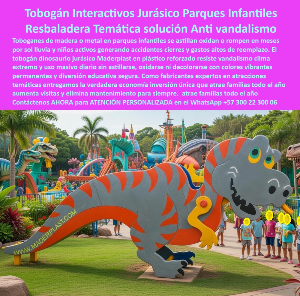 Parque Infantil Jurásico Juego Infantil Dinosaurio Atracciones Maderplast Tobogán Jurásico Maderplast: La Atracción Indestructible que Convierte su Parque en Destino Donde la fantasía prehistórica se encuentra con la ingeniería del futuro. Visualice un imponente Tobogán Interactivo Jurásico Maderplast dominando el paisaje de su parque recreativo. Con su estructura de T-Rex gris y detalles en naranja vibrante, esta no es una simple resbaladilla; es una escultura lúdica monumental diseñada para resistir el uso masivo sin los peligros de los juegos tradicionales. A diferencia de la madera que se astilla y pudre, o del metal que se oxida y se convierte en una plancha hirviente bajo el sol, esta atracción está forjada en polímeros de ingeniería de alto impacto. Garantiza colores permanentes inalterables por la radiación UV y una superficie de deslizamiento segura, suave al tacto y 100% atérmica. ¿Por qué los Gestores de Parques Exitosos eligen Maderplast? Seguridad Táctil y Térmica Certificada: Una de las búsquedas más criticadas es "toboganes que no se calientan al sol". Maderplast responde con tecnología de materiales que se mantienen a temperatura ambiente incluso al mediodía, eliminando el riesgo de quemaduras y permitiendo el juego continuo. Además, al ser un monobloque sólido, no hay uniones metálicas oxidadas ni astillas que pongan en riesgo a los niños. Cero Mantenimiento, Cero OPEX: Olvídese de lijar, pintar o soldar cada temporada. El Tobogán Jurásico es una inversión única que elimina para siempre los costos operativos. Su resistencia antivandálica soporta golpes, rayones y clima extremo sin degradarse, asegurando que su presupuesto se destine a nuevas inversiones, no a reparaciones eternas. Atracción Magnética Visual: En un mundo de parques genéricos, una figura de dinosaurio monumental actúa como un imán para las familias. Incrementa la afluencia, el tiempo de permanencia y el valor percibido de sus instalaciones, transformando una zona verde común en un destino de aventura educativa. Personalización Industrial a su Medida En Maderplast, nuestro lema es: "En plástico le hacemos hasta el ala de un avión, o lo que su imaginación quiera". No vendemos catálogos rígidos; fabricamos soluciones. Ya sea que necesite un T-Rex, un Triceratops o un Braquiosaurio, nuestros ingenieros convierten sus ideas en realidades tangibles y duraderas, producidas en Colombia bajo estrictos estándares de calidad. EL TESTIMONIO PROFESIONAL CASO DE ÉXITO "DEJAMOS DE PINTAR ÓXIDO Y EMPEZAMOS A CONTAR SONRISAS" "Nuestros antiguos juegos metálicos en el Parque Recreacional El Valle eran un dolor de cabeza constante: cada seis meses había que lijar y pintar porque el óxido aparecía y los toboganes se convertían en planchas hirvientes al mediodía. Las quejas de los padres por ropa manchada o niños quemados eran diarias. Decidimos instalar el Tobogán Interactivo Jurásico Maderplast como pieza central de la renovación. El impacto fue doble: visualmente es espectacular, atrae a los niños de inmediato como un imán; y operativamente, es una bendición. No se calienta, no se raya y, tras dos años de sol y lluvia intensa, el color naranja sigue igual de vibrante. Pasamos de gastar el presupuesto anual en reparaciones a invertir en nuevas atracciones Maderplast." — Gerente de Operaciones. El Cierre Técnico: Su Firma sin Miedos Señor Ingeniero o Administrador: Al firmar la orden de compra por un Tobogán Maderplast, usted está blindando su gestión. Elimina el riesgo de demandas por accidentes (cortes, quemaduras), evita hallazgos fiscales por deterioro prematuro de activos y garantiza la continuidad operativa del parque. Usted no compra un juego; compra tranquilidad y rentabilidad social a largo plazo. Haga historia en su parque. Solicite hoy mismo su cotización, renders y personalización de su atracción jurásica. Asesoría Especializada Con Un Especialista De Maderplast, Atención Personalizada En Este Whatsapp +57 300 22 300 06 0 Tobogán Interactivo Dinosaurio Antivandalismo, Tobogán Temático Jurásico Niños Elimina Astillas Colores Permanentes Diversión Educativa Parque jurásico Parque Infantil Jurásico Juego Infantil Dinosaurio Atracciones Maderplast 0 Tobogán Interactivo Dinosaurio Antivandalismo Tobogán Temático Jurásico Niños Elimina Astillas Colores Permanentes Diversión Educativa Parque jurásico Tobogán Jurásico Maderplast: La Atracción Indestructible que Convierte su Parque en Destino Donde la fantasía prehistórica se encuentra con la ingeniería del futuro. Visualice un imponente Tobogán Interactivo Jurásico Maderplast dominando el paisaje de su parque recreativo. Con su estructura de T-Rex gris y detalles en naranja vibrante, esta no es una simple resbaladilla; es una escultura lúdica monumental diseñada para resistir el uso masivo sin los peligros de los juegos tradicionales. A diferencia de la madera que se astilla y pudre, o del metal que se oxida y se convierte en una plancha hirviente bajo el sol, esta atracción está forjada en polímeros de ingeniería de alto impacto. Garantiza colores permanentes inalterables por la radiación UV y una superficie de deslizamiento segura, suave al tacto y 100% atérmica. ¿Por qué los Gestores de Parques Exitosos eligen Maderplast? Seguridad Táctil y Térmica Certificada: Una de las búsquedas más criticadas es "toboganes que no se calientan al sol". Maderplast responde con tecnología de materiales que se mantienen a temperatura ambiente incluso al mediodía, eliminando el riesgo de quemaduras y permitiendo el juego continuo. Además, al ser un monobloque sólido, no hay uniones metálicas oxidadas ni astillas que pongan en riesgo a los niños. Cero Mantenimiento, Cero OPEX: Olvídese de lijar, pintar o soldar cada temporada. El Tobogán Jurásico es una inversión única que elimina para siempre los costos operativos. Su resistencia antivandálica soporta golpes, rayones y clima extremo sin degradarse, asegurando que su presupuesto se destine a nuevas inversiones, no a reparaciones eternas. Atracción Magnética Visual: En un mundo de parques genéricos, una figura de dinosaurio monumental actúa como un imán para las familias. Incrementa la afluencia, el tiempo de permanencia y el valor percibido de sus instalaciones, transformando una zona verde común en un destino de aventura educativa. Personalización Industrial a su Medida En Maderplast, nuestro lema es: "En plástico le hacemos hasta el ala de un avión, o lo que su imaginación quiera". No vendemos catálogos rígidos; fabricamos soluciones. Ya sea que necesite un T-Rex, un Triceratops o un Braquiosaurio, nuestros ingenieros convierten sus ideas en realidades tangibles y duraderas, producidas en Colombia bajo estrictos estándares de calidad. EL TESTIMONIO PROFESIONAL CASO DE ÉXITO "DEJAMOS DE PINTAR ÓXIDO Y EMPEZAMOS A CONTAR SONRISAS" "Nuestros antiguos juegos metálicos en el Parque Recreacional El Valle eran un dolor de cabeza constante: cada seis meses había que lijar y pintar porque el óxido aparecía y los toboganes se convertían en planchas hirvientes al mediodía. Las quejas de los padres por ropa manchada o niños quemados eran diarias. Decidimos instalar el Tobogán Interactivo Jurásico Maderplast como pieza central de la renovación. El impacto fue doble: visualmente es espectacular, atrae a los niños de inmediato como un imán; y operativamente, es una bendición. No se calienta, no se raya y, tras dos años de sol y lluvia intensa, el color naranja sigue igual de vibrante. Pasamos de gastar el presupuesto anual en reparaciones a invertir en nuevas atracciones Maderplast." — Gerente de Operaciones. El Cierre Técnico: Su Firma sin Miedos Señor Ingeniero o Administrador: Al firmar la orden de compra por un Tobogán Maderplast, usted está blindando su gestión. Elimina el riesgo de demandas por accidentes (cortes, quemaduras), evita hallazgos fiscales por deterioro prematuro de activos y garantiza la continuidad operativa del parque. Usted no compra un juego; compra tranquilidad y rentabilidad social a largo plazo. Haga historia en su parque. Solicite hoy mismo su cotización, renders y personalización de su atracción jurásica. Asesoría Especializada Con Un Especialista De Maderplast, Atención Personalizada En Este Whatsapp +57 300 22 300 06