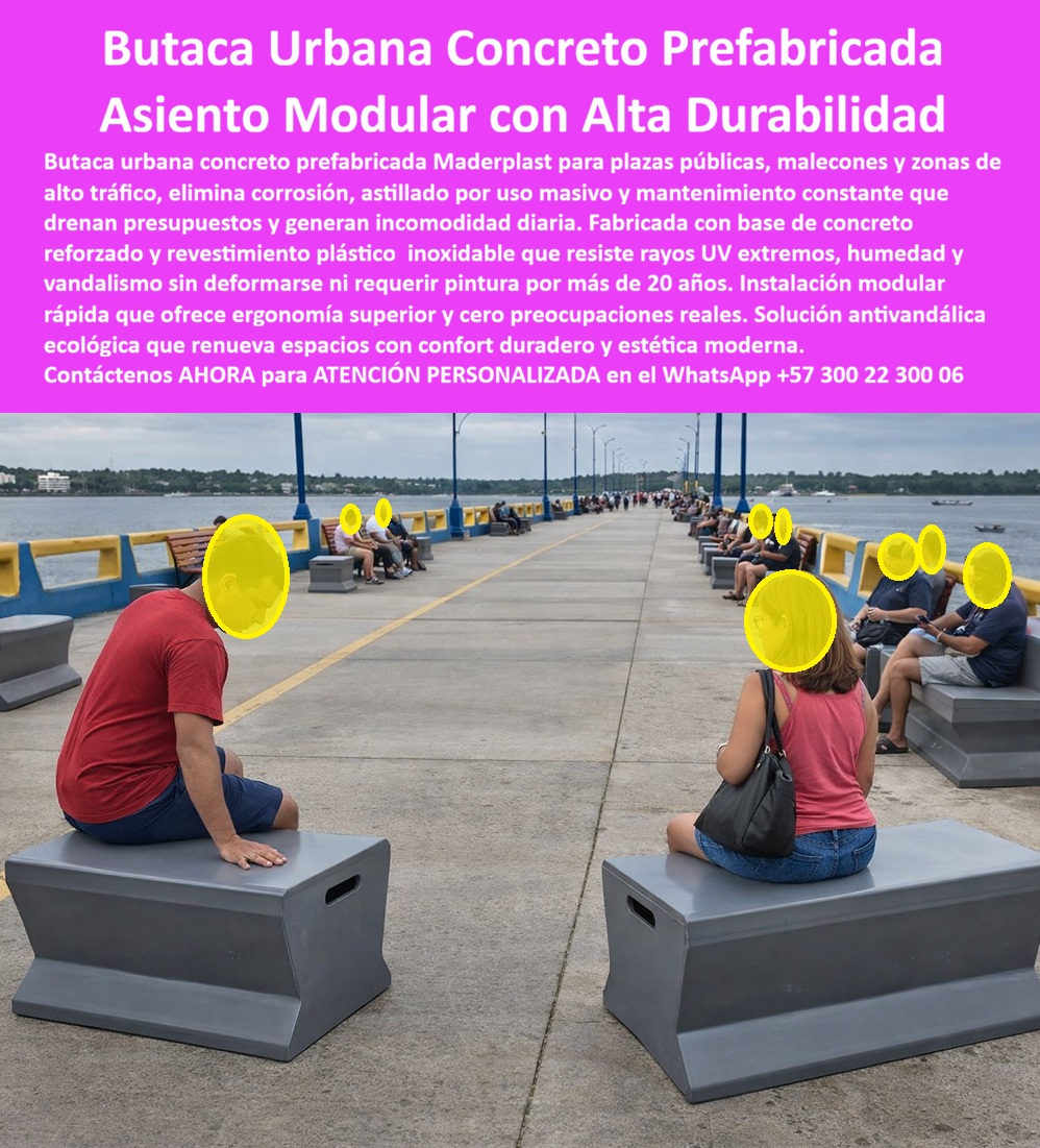 Silla Prefabricada Butaca Bancas Concreto Prefabricado Maderplast Butaca Urbana de Concreto Prefabricada y Asiento Público Blindado Maderplast Ingeniería Monolítica para el Borde Costero: Visualice la solidez absoluta impuesta frente a la inmensidad del océano: la Butaca Urbana de Concreto Prefabricada Maderplast. Lo que usted observa en la imagen no es un simple mobiliario temporal; es un bloque de asiento individual diseñado estratégicamente para resistir lo que ninguna banca ligera puede soportar. Esta estructura monolítica, que integra una Silla Prefabricada Butaca Bancas Concreto Prefabricado Maderplast, combina una base de concreto reforzado con un revestimiento plástico de ingeniería inoxidable, creando un escudo impenetrable contra el salitre corrosivo, la humedad marina y el vandalismo extremo. Su diseño geométrico gris, pesado y robusto, impide físicamente el robo y el desplazamiento no autorizado, actuando como muebles Bloques Descanso Malecón definitivos. Ofrece una superficie de descanso ergonómica que no se corroe, no se astilla y elimina para siempre los costos de pintura y mantenimiento en malecones, plazas y zonas de alto tráfico por más de 20 años. Para los Secretarios de Obras Públicas y urbanistas que lidian con la destrucción acelerada del mobiliario en zonas costeras, la pregunta recurrente es qué asientos para malecones resisten el salitre y no se los roban. La respuesta técnica y financiera es la implementación de este Asiento Público Concreto Plástico Sin Mantenimiento. A diferencia de las bancas metálicas que se oxidan en meses o la madera que es vandalizada para fogatas, nuestras butacas prefabricadas son la respuesta definitiva. Su peso estructural impide el hurto sin necesidad de anclajes complejos que dañen los pisos, y su revestimiento polimérico es 100% inmune a la corrosión marina. Cuando el objetivo es encontrar mobiliario urbano de concreto que no necesite mantenimiento ni pintura, los bloques de descanso Maderplast superan al concreto tradicional expuesto, gracias a su acabado de ingeniería que repele la suciedad, el moho y los graffitis, eliminando los gastos operativos de limpieza profunda y restauración. Desde una perspectiva de seguridad ciudadana y durabilidad, la búsqueda de la silla más resistente para plazas públicas de alto tráfico y vandalismo termina con nuestra Silla Urbana Prefabricada Resistente Clima Exterior. Estas actúan como barreras físicas indestructibles, soportando el uso rudo y el clima extremo sin degradarse. En Maderplast, entendemos que la infraestructura debe ser una inversión única; por eso activamos los disparadores de compra necesarios para su gestión: solicite cotización, personalización de acabados, planos de distribución para evitar asentamientos humanos no deseados (diseño hostil para dormir, amable para sentarse), renders y producción en serie. Como fabricantes con procesos industriales controlados en Colombia, convertimos sus necesidades en piezas reales bajo el lema de que "en plástico le hacemos hasta el ala de un avión, o lo que su imaginación quiera". Somos la solución para reemplazar bancas oxidadas en la costa con Butaca Urbana Silla de alta especificación, proveyendo butacas de concreto para parques públicos, asientos individuales para malecones y muelles, y mobiliario urbano resistente al salitre. EL TESTIMONIO PROFESIONAL DE CASO DE ÉXITO: "la única silla que sobrevivió al mar y a los vándalos", confirma el ingeniero rodolfo "el profe" martínez, secretario de obras públicas del municipio costero de san antero, quien relata cómo el mobiliario anterior era una pérdida constante: "nuestro malecón turístico es hermoso, pero el mar se come todo. Las bancas de hierro duraron ocho meses antes de manchar el piso de óxido y las de madera fueron robadas. Era frustrante ver el presupuesto tirado a la basura. Decidimos blindar el malecón con las butacas urbanas prefabricadas maderplast. son tanques de guerra hechos muebles; pesan lo suficiente para que nadie se las lleve y el revestimiento plástico repele el agua salada. llevamos cuatro años y un huracán menor, y los daños son cero. No hemos gastado un peso en pintura ni reparaciones. maderplast nos dio la solución definitiva: mobiliario eterno para un entorno agresivo." Para efectuar el Soporte técnico y eliminar cualquier duda con Garantía 5 años o cualquier temor al firmar la orden de compra, es fundamental abordar la validación de la inversión pública. Ingeniero, al especificar la Butaca Urbana Maderplast, usted está blindando su responsabilidad fiscal. No está comprando un activo que desaparecerá del inventario por robo o deterioro en el corto plazo. Usted está adquiriendo un bien mueble de larga duración (vida útil > 20 años) que cumple con las normativas de resistencia y calidad. Elimina el riesgo de detrimento patrimonial y las quejas de la comunidad por infraestructura deteriorada. Maderplast le entrega fichas técnicas, garantías de estabilidad estructural y el respaldo de una solución antivandálica probada. Usted compra la tranquilidad operativa de saber que el malecón se mantendrá impecable sin asignar cuadrillas de mantenimiento. Asegure la permanencia y la estética de su proyecto costero con la única butaca que el mar y el vandalismo no pueden vencer. Contáctenos AHORA para recibir ATENCIÓN PERSONALIZADA, planes y cotización en el WhatsApp +57 300 22 300 06. 0 muebles Bloques Descanso Malecón, Asiento Público Concreto Plástico Sin Mantenimiento, Silla Urbana Prefabricada Resistente Clima Exterior, Butaca Urbana Silla Silla Prefabricada Butaca Bancas Concreto Prefabricado Maderplast 0 muebles Bloques Descanso Malecón Asiento Público Concreto Plástico Sin Mantenimiento Silla Urbana Prefabricada Resistente Clima Exterior Butaca Urbana Silla Butaca Urbana de Concreto Prefabricada y Asiento Público Blindado Maderplast Ingeniería Monolítica para el Borde Costero: Visualice la solidez absoluta impuesta frente a la inmensidad del océano: la Butaca Urbana de Concreto Prefabricada Maderplast. Lo que usted observa en la imagen no es un simple mobiliario temporal; es un bloque de asiento individual diseñado estratégicamente para resistir lo que ninguna banca ligera puede soportar. Esta estructura monolítica, que integra una Silla Prefabricada Butaca Bancas Concreto Prefabricado Maderplast, combina una base de concreto reforzado con un revestimiento plástico de ingeniería inoxidable, creando un escudo impenetrable contra el salitre corrosivo, la humedad marina y el vandalismo extremo. Su diseño geométrico gris, pesado y robusto, impide físicamente el robo y el desplazamiento no autorizado, actuando como muebles Bloques Descanso Malecón definitivos. Ofrece una superficie de descanso ergonómica que no se corroe, no se astilla y elimina para siempre los costos de pintura y mantenimiento en malecones, plazas y zonas de alto tráfico por más de 20 años. Para los Secretarios de Obras Públicas y urbanistas que lidian con la destrucción acelerada del mobiliario en zonas costeras, la pregunta recurrente es qué asientos para malecones resisten el salitre y no se los roban. La respuesta técnica y financiera es la implementación de este Asiento Público Concreto Plástico Sin Mantenimiento. A diferencia de las bancas metálicas que se oxidan en meses o la madera que es vandalizada para fogatas, nuestras butacas prefabricadas son la respuesta definitiva. Su peso estructural impide el hurto sin necesidad de anclajes complejos que dañen los pisos, y su revestimiento polimérico es 100% inmune a la corrosión marina. Cuando el objetivo es encontrar mobiliario urbano de concreto que no necesite mantenimiento ni pintura, los bloques de descanso Maderplast superan al concreto tradicional expuesto, gracias a su acabado de ingeniería que repele la suciedad, el moho y los graffitis, eliminando los gastos operativos de limpieza profunda y restauración. Desde una perspectiva de seguridad ciudadana y durabilidad, la búsqueda de la silla más resistente para plazas públicas de alto tráfico y vandalismo termina con nuestra Silla Urbana Prefabricada Resistente Clima Exterior. Estas actúan como barreras físicas indestructibles, soportando el uso rudo y el clima extremo sin degradarse. En Maderplast, entendemos que la infraestructura debe ser una inversión única; por eso activamos los disparadores de compra necesarios para su gestión: solicite cotización, personalización de acabados, planos de distribución para evitar asentamientos humanos no deseados (diseño hostil para dormir, amable para sentarse), renders y producción en serie. Como fabricantes con procesos industriales controlados en Colombia, convertimos sus necesidades en piezas reales bajo el lema de que "en plástico le hacemos hasta el ala de un avión, o lo que su imaginación quiera". Somos la solución para reemplazar bancas oxidadas en la costa con Butaca Urbana Silla de alta especificación, proveyendo butacas de concreto para parques públicos, asientos individuales para malecones y muelles, y mobiliario urbano resistente al salitre. EL TESTIMONIO PROFESIONAL DE CASO DE ÉXITO: "la única silla que sobrevivió al mar y a los vándalos", confirma el ingeniero rodolfo "el profe" martínez, secretario de obras públicas del municipio costero de san antero, quien relata cómo el mobiliario anterior era una pérdida constante: "nuestro malecón turístico es hermoso, pero el mar se come todo. Las bancas de hierro duraron ocho meses antes de manchar el piso de óxido y las de madera fueron robadas. Era frustrante ver el presupuesto tirado a la basura. Decidimos blindar el malecón con las butacas urbanas prefabricadas maderplast. son tanques de guerra hechos muebles; pesan lo suficiente para que nadie se las lleve y el revestimiento plástico repele el agua salada. llevamos cuatro años y un huracán menor, y los daños son cero. No hemos gastado un peso en pintura ni reparaciones. maderplast nos dio la solución definitiva: mobiliario eterno para un entorno agresivo." Para efectuar el Soporte técnico y eliminar cualquier duda con Garantía 5 años o cualquier temor al firmar la orden de compra, es fundamental abordar la validación de la inversión pública. Ingeniero, al especificar la Butaca Urbana Maderplast, usted está blindando su responsabilidad fiscal. No está comprando un activo que desaparecerá del inventario por robo o deterioro en el corto plazo. Usted está adquiriendo un bien mueble de larga duración (vida útil > 20 años) que cumple con las normativas de resistencia y calidad. Elimina el riesgo de detrimento patrimonial y las quejas de la comunidad por infraestructura deteriorada. Maderplast le entrega fichas técnicas, garantías de estabilidad estructural y el respaldo de una solución antivandálica probada. Usted compra la tranquilidad operativa de saber que el malecón se mantendrá impecable sin asignar cuadrillas de mantenimiento. Asegure la permanencia y la estética de su proyecto costero con la única butaca que el mar y el vandalismo no pueden vencer. Contáctenos AHORA para recibir ATENCIÓN PERSONALIZADA, planes y cotización en el WhatsApp +57 300 22 300 06.