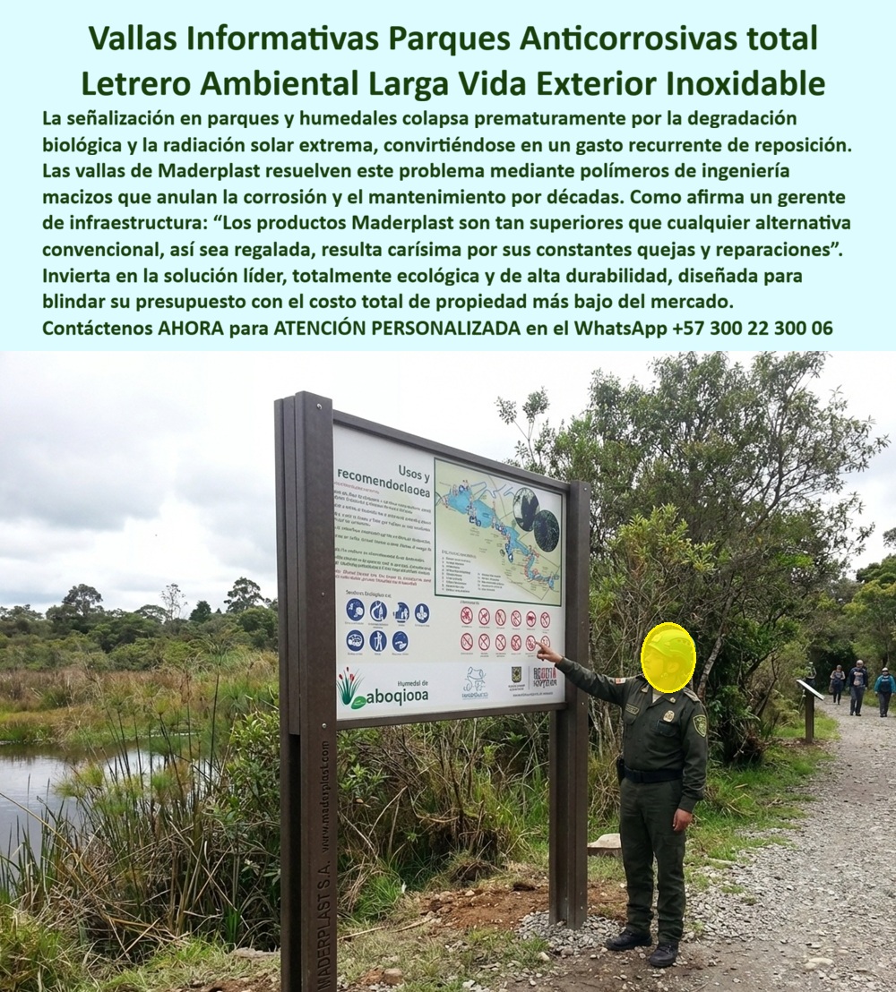 Aviso vallas informativas Señalización Ambiental Ecológica Maderplast - La Revolución de la Señalética Técnica: Blindando la Infraestructura ante Entornos Hostiles En el complejo mundo de la ingeniería civil y la gestión de activos, la comunicación visual ha dejado de ser un elemento meramente informativo para convertirse en un componente crítico de seguridad y presupuesto. La señalética convencional, fabricada en metales que se oxidan o maderas que sucumben ante la humedad constante, los hongos y la radiación UV, representa hoy un "costo oculto" inasumible para directores de proyectos y entidades públicas. La propuesta de Maderplast redefine este estándar mediante polímeros de ingeniería macizos que garantizan una infraestructura perpetua, capaz de resistir los ambientes más agresivos del planeta sin degradarse ni requerir mantenimiento continuo. Resiliencia Material: Del Skyline Urbano a las Profundidades Acuáticas La versatilidad de estas soluciones estructurales permite dominar desde el skyline corporativo con letras monumentales tridimensionales que no dependen de estructuras metálicas oxidables, hasta los fondos de áreas acuáticas. Mientras la lluvia ácida y la radiación solar extrema pelan y corroen los avisos tradicionales, los compuestos técnicos de Maderplast mantienen su color, forma y presencia institucional intactos durante décadas. Incluso en aplicaciones críticas como el aviso submarino inoxidable, diseñado para permanecer sumergido permanentemente en piscinas o ríos lentos, se garantiza una legibilidad perfecta frente al cloro y la salinidad, eliminando de raíz las reposiciones frecuentes que encarecen la operación hotelera y de clubes. Seguridad Crítica y Logística de Alto Desempeño En sectores donde la visibilidad es sinónimo de prevención, como el petrolero y el de transporte de gas, no hay margen para materiales que fallan en campo. Los postes de advertencia para gasoductos Maderplast resuelven el problema de las señales que se inclinan o desaparecen por corrosión; su diseño autoportante asegura lectura vertical y color de seguridad constante, reduciendo drásticamente los riesgos por excavación accidental. De igual forma, en operaciones de alta complejidad, las placas industriales visibles desde helicóptero blindan la logística aérea mediante reflectividad grado ingeniería. Estas señales, resistentes a hidrocarburos y abrasión pesada, garantizan una detección satelital perpetua de activos críticos, superando a cualquier alternativa convencional que, incluso siendo regalada, resulta carísima por sus fallas de contraste. Sostenibilidad y Pedagogía Ambiental Imborrable La señalética en reservas naturales, senderos ecológicos y humedales enfrenta la degradación biológica más severa. La cartelería ambiental de Maderplast utiliza polímeros macizos imborrables que no absorben agua, evitando el hinchamiento y la pudrición que arruinan la madera tradicional. Mediante grabados mecánicos indelebles logrados con fresado CNC, se asegura una pedagogía de larga vida útil y resistencia total al vandalismo, ideal para entidades que necesitan señalización coherente con políticas de sostenibilidad de baja huella de carbono. Incluso en parques recreativos, el relieve escultórico de señales como la 3D Dog Station no solo ofrece un diseño robusto y anticorrosivo, sino que acelera el retorno de inversión al generar espacios inolvidables y "pet-friendly" que atraen visitantes y fomentan fotos virales. TESTIMONIO: "EL DÍA QUE EL CLIMA PERDIÓ LA BATALLA" "Como ingenieros, valoramos soluciones que eliminan los reclamos de garantía y el mantenimiento. En nuestra reserva, la señalética tradicional colapsaba cada invierno por la humedad selvática; implementamos los Letreros Maderplast y, tras años de exposición crítica, el material permanece intacto y la legibilidad es absoluta. Maderplast no solo vende una señal, blindó nuestra inversión con un producto que durará tanto como la infraestructura que protege." Cierre Técnico y Seguridad de Inversión La superioridad técnica de Maderplast convierte cada proyecto en un caso de éxito financiero y operativo. Al eliminar el mantenimiento recurrente y las reposiciones prematuras por deterioro ambiental, garantizamos el costo total de propiedad (TCO) más bajo del mercado. Elija la opción segura que supera los requisitos de ingeniería y genera orgullo por la obra bien hecha. ¿Desea que proyectemos los planos técnicos para su próxima señalización ambiental o prefiere una cotización para letras gigantes de fachada corporativa? Valla Informativa Parques Exterior Anticorrosiva Larga Vida Útil, Letrero Ambiental Térmico Larga Vida Exterior, Vallas Indicativas Parques Evita Mantenimiento Aviso vallas informativas Señalización Ambiental Ecológica Maderplast Valla Informativa Parques Exterior Anticorrosiva Larga Vida Útil Letrero Ambiental Térmico Larga Vida Exterior Vallas Indicativas Parques Evita Mantenimiento La Revolución de la Señalética Técnica: Blindando la Infraestructura ante Entornos Hostiles En el complejo mundo de la ingeniería civil y la gestión de activos, la comunicación visual ha dejado de ser un elemento meramente informativo para convertirse en un componente crítico de seguridad y presupuesto. La señalética convencional, fabricada en metales que se oxidan o maderas que sucumben ante la humedad constante, los hongos y la radiación UV, representa hoy un "costo oculto" inasumible para directores de proyectos y entidades públicas. La propuesta de Maderplast redefine este estándar mediante polímeros de ingeniería macizos que garantizan una infraestructura perpetua, capaz de resistir los ambientes más agresivos del planeta sin degradarse ni requerir mantenimiento continuo. Resiliencia Material: Del Skyline Urbano a las Profundidades Acuáticas La versatilidad de estas soluciones estructurales permite dominar desde el skyline corporativo con letras monumentales tridimensionales que no dependen de estructuras metálicas oxidables, hasta los fondos de áreas acuáticas. Mientras la lluvia ácida y la radiación solar extrema pelan y corroen los avisos tradicionales, los compuestos técnicos de Maderplast mantienen su color, forma y presencia institucional intactos durante décadas. Incluso en aplicaciones críticas como el aviso submarino inoxidable, diseñado para permanecer sumergido permanentemente en piscinas o ríos lentos, se garantiza una legibilidad perfecta frente al cloro y la salinidad, eliminando de raíz las reposiciones frecuentes que encarecen la operación hotelera y de clubes. Seguridad Crítica y Logística de Alto Desempeño En sectores donde la visibilidad es sinónimo de prevención, como el petrolero y el de transporte de gas, no hay margen para materiales que fallan en campo. Los postes de advertencia para gasoductos Maderplast resuelven el problema de las señales que se inclinan o desaparecen por corrosión; su diseño autoportante asegura lectura vertical y color de seguridad constante, reduciendo drásticamente los riesgos por excavación accidental. De igual forma, en operaciones de alta complejidad, las placas industriales visibles desde helicóptero blindan la logística aérea mediante reflectividad grado ingeniería. Estas señales, resistentes a hidrocarburos y abrasión pesada, garantizan una detección satelital perpetua de activos críticos, superando a cualquier alternativa convencional que, incluso siendo regalada, resulta carísima por sus fallas de contraste. Sostenibilidad y Pedagogía Ambiental Imborrable La señalética en reservas naturales, senderos ecológicos y humedales enfrenta la degradación biológica más severa. La cartelería ambiental de Maderplast utiliza polímeros macizos imborrables que no absorben agua, evitando el hinchamiento y la pudrición que arruinan la madera tradicional. Mediante grabados mecánicos indelebles logrados con fresado CNC, se asegura una pedagogía de larga vida útil y resistencia total al vandalismo, ideal para entidades que necesitan señalización coherente con políticas de sostenibilidad de baja huella de carbono. Incluso en parques recreativos, el relieve escultórico de señales como la 3D Dog Station no solo ofrece un diseño robusto y anticorrosivo, sino que acelera el retorno de inversión al generar espacios inolvidables y "pet-friendly" que atraen visitantes y fomentan fotos virales. TESTIMONIO: "EL DÍA QUE EL CLIMA PERDIÓ LA BATALLA" "Como ingenieros, valoramos soluciones que eliminan los reclamos de garantía y el mantenimiento. En nuestra reserva, la señalética tradicional colapsaba cada invierno por la humedad selvática; implementamos los Letreros Maderplast y, tras años de exposición crítica, el material permanece intacto y la legibilidad es absoluta. Maderplast no solo vende una señal, blindó nuestra inversión con un producto que durará tanto como la infraestructura que protege." Cierre Técnico y Seguridad de Inversión La superioridad técnica de Maderplast convierte cada proyecto en un caso de éxito financiero y operativo. Al eliminar el mantenimiento recurrente y las reposiciones prematuras por deterioro ambiental, garantizamos el costo total de propiedad (TCO) más bajo del mercado. Elija la opción segura que supera los requisitos de ingeniería y genera orgullo por la obra bien hecha. ¿Desea que proyectemos los planos técnicos para su próxima señalización ambiental o prefiere una cotización para letras gigantes de fachada corporativa?