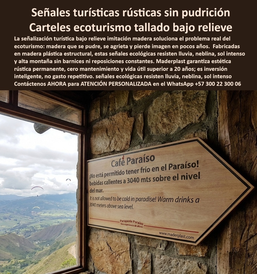 Señalización Turística Cartes Señales Bajo Relieve Avisos Madera Maderplast - En un mirador de alta montaña, una flecha estilo madera tallada en bajo relieve permanece firme sobre un muro de piedra. Afuera hay neblina, lluvia intermitente y radiación solar intensa. Sin embargo, el cartel conserva alineación, color y legibilidad perfecta. Esta escena representa el sistema Señalización Turística Cartes Señales Bajo Relieve Avisos Madera Maderplast - Señales Ecológicas Sin Pudrición Estilo Rústico, Carteles Parques Madera Plástica, Carteles Ecoturismo Tallados Instalación Fácil, Flechas Ecoturismo UV 0, diseñado para ecoturismo real, no decorativo. La madera natural en montaña se agrieta, absorbe humedad, desarrolla moho y pierde estabilidad dimensional. Cada ciclo climático acelera la deformación y obliga a barnizar o reemplazar. Por eso la solución técnica correcta son carteles ecoturismo sin pudrición fabricados en polímero estructural macizo. Este material no absorbe agua, no permite xilófagos, no se deforma por cambios térmicos y mantiene rigidez frente a radiación UV constante, convirtiéndose en verdadera señalización madera plástica exterior y señalética ecológica sin mantenimiento. El texto no está impreso: está esculpido en bajo relieve permanente. Esto evita decoloración superficial y garantiza lectura continúa, posicionando el sistema como flechas parques bajo relieve durable y carteles montaña resistentes UV. En términos operativos representa señalización parques larga vida útil y letreros ecoturismo resistentes clima extremo, eliminando pintura, barniz y reposiciones periódicas. Cuando un administrador pregunta: “¿Qué alternativa a la madera dura más de 20 años en exterior?”, la respuesta técnica es polímero estructural macizo con protección UV integral y estabilidad dimensional certificada. Si el requerimiento es postes turísticos resistentes a la humedad o carteles rústicos resistentes a la neblina, la solución profesional es señalización antivandálica diseñada para intemperie severa. Desde la perspectiva del ingeniero responsable del proyecto, la decisión se fundamenta en propiedades mecánicas, resistencia química ambiental y comportamiento frente a ciclos térmicos. Estas flechas direccionales ecoturismo durables no son imitaciones frágiles; son infraestructura permanente que reduce el costo total de propiedad y protege la imagen institucional a largo plazo. TESTIMONIO ASÍ LO TESTIFICA ING. CARLOS MEJÍA – INGENIERO JEFE HIDRÁULICO PTAR DE ALTA MONTAÑA – PROYECTO ECOTURÍSTICO ANDINO – JUNIO 2024: “Instalamos señalización rústica tradicional que falló en menos de tres años por fisuras y humedad. Con Maderplast implementamos madera plástica estructural en bajo relieve permanente. Tras ciclos de lluvia, neblina y sol intenso, las señales mantienen forma, color y texto intactos sin mantenimiento correctivo. Documentamos el desempeño y confirmamos reducción de costos operativos.” Maderplast ofrece personalización de textos, formatos, anclajes y producción en serie para proyectos turísticos de montaña, selva o costa. Para implementar señales turísticas rústicas resistentes con desempeño estructural real y vida útil superior a 20 años, puede solicitar asesoría técnica especializada al WhatsApp +57 300 22 300 06 y desarrollar infraestructura ecológica permanente y confiable. Señales Ecológicas Sin Pudrición Estilo Rústico, Carteles Parques Madera Plástica, Carteles Ecoturismo Tallados Instalación Fácil, Flechas Ecoturismo UV 0 Señalización Turística Cartes Señales Bajo Relieve Avisos Madera Maderplast Señales Ecológicas Sin Pudrición Estilo Rústico Carteles Parques Madera Plástica Carteles Ecoturismo Tallados Instalación Fácil Flechas Ecoturismo UV 0 En un mirador de alta montaña, una flecha estilo madera tallada en bajo relieve permanece firme sobre un muro de piedra. Afuera hay neblina, lluvia intermitente y radiación solar intensa. Sin embargo, el cartel conserva alineación, color y legibilidad perfecta. Esta escena representa el sistema Señalización Turística Cartes Señales Bajo Relieve Avisos Madera Maderplast - Señales Ecológicas Sin Pudrición Estilo Rústico, Carteles Parques Madera Plástica, Carteles Ecoturismo Tallados Instalación Fácil, Flechas Ecoturismo UV 0, diseñado para ecoturismo real, no decorativo. La madera natural en montaña se agrieta, absorbe humedad, desarrolla moho y pierde estabilidad dimensional. Cada ciclo climático acelera la deformación y obliga a barnizar o reemplazar. Por eso la solución técnica correcta son carteles ecoturismo sin pudrición fabricados en polímero estructural macizo. Este material no absorbe agua, no permite xilófagos, no se deforma por cambios térmicos y mantiene rigidez frente a radiación UV constante, convirtiéndose en verdadera señalización madera plástica exterior y señalética ecológica sin mantenimiento. El texto no está impreso: está esculpido en bajo relieve permanente. Esto evita decoloración superficial y garantiza lectura continúa, posicionando el sistema como flechas parques bajo relieve durable y carteles montaña resistentes UV. En términos operativos representa señalización parques larga vida útil y letreros ecoturismo resistentes clima extremo, eliminando pintura, barniz y reposiciones periódicas. Cuando un administrador pregunta: “¿Qué alternativa a la madera dura más de 20 años en exterior?”, la respuesta técnica es polímero estructural macizo con protección UV integral y estabilidad dimensional certificada. Si el requerimiento es postes turísticos resistentes a la humedad o carteles rústicos resistentes a la neblina, la solución profesional es señalización antivandálica diseñada para intemperie severa. Desde la perspectiva del ingeniero responsable del proyecto, la decisión se fundamenta en propiedades mecánicas, resistencia química ambiental y comportamiento frente a ciclos térmicos. Estas flechas direccionales ecoturismo durables no son imitaciones frágiles; son infraestructura permanente que reduce el costo total de propiedad y protege la imagen institucional a largo plazo. TESTIMONIO ASÍ LO TESTIFICA ING. CARLOS MEJÍA – INGENIERO JEFE HIDRÁULICO PTAR DE ALTA MONTAÑA – PROYECTO ECOTURÍSTICO ANDINO – JUNIO 2024: “Instalamos señalización rústica tradicional que falló en menos de tres años por fisuras y humedad. Con Maderplast implementamos madera plástica estructural en bajo relieve permanente. Tras ciclos de lluvia, neblina y sol intenso, las señales mantienen forma, color y texto intactos sin mantenimiento correctivo. Documentamos el desempeño y confirmamos reducción de costos operativos.” Maderplast ofrece personalización de textos, formatos, anclajes y producción en serie para proyectos turísticos de montaña, selva o costa. Para implementar señales turísticas rústicas resistentes con desempeño estructural real y vida útil superior a 20 años, puede solicitar asesoría técnica especializada al WhatsApp +57 300 22 300 06 y desarrollar infraestructura ecológica permanente y confiable.
