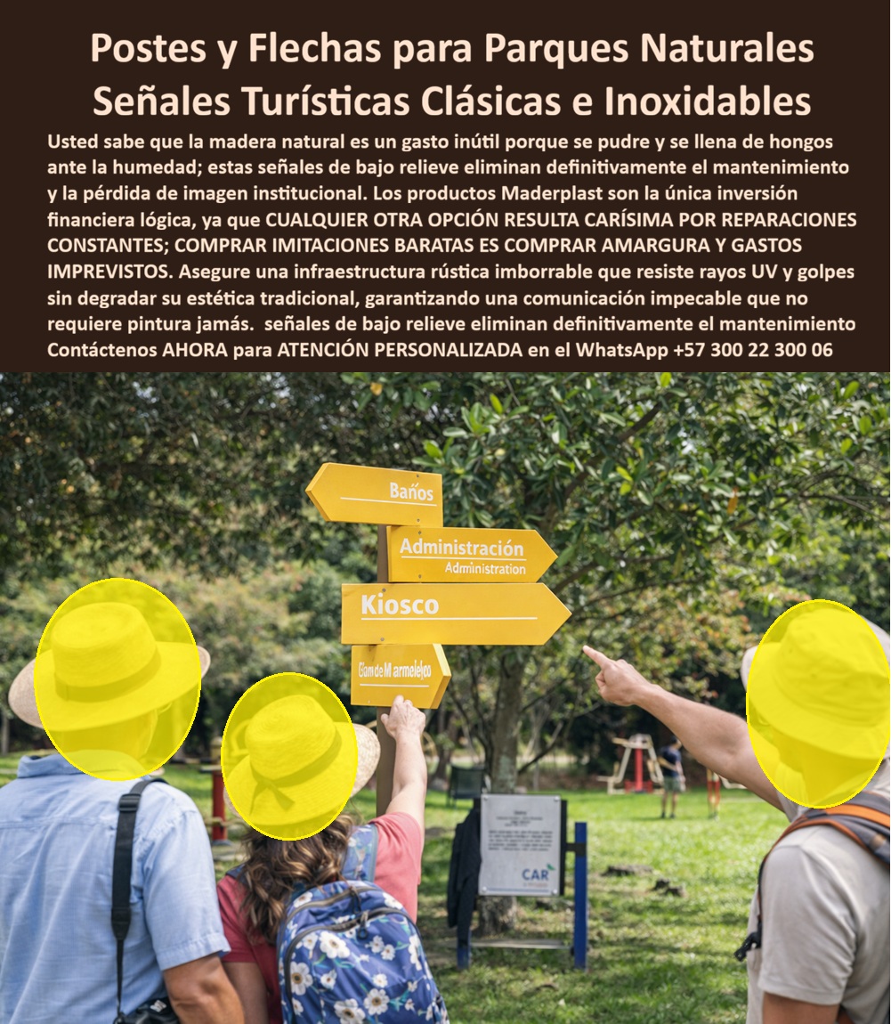 Señalización Turística Cartes Señales Bajo Relieve Avisos Madera Maderplast - En un parque natural, un grupo de visitantes se orienta frente a un poste central con flechas direccionales amarillas en bajo relieve que indican baños, administración y kiosco. La estructura permanece firme, con color uniforme y bordes definidos pese a la humedad, el sol y el uso público constante. Esta escena representa el sistema Señalización Turística Cartes Señales Bajo Relieve Avisos Madera Maderplast - Señalización Turística Clásica Para Parques, Señales Bajo Relieve Resistentes Clima Personalizable Clásica Tradicionales, Señalización Turística Ecológica, diseñado para ofrecer estética tradicional con desempeño estructural superior. En senderos y reservas, la madera natural absorbe agua, desarrolla hongos y termina deformada o agrietada por radiación UV. Cada temporada implica lijado, barniz o reemplazo completo. Por eso la alternativa técnica correcta son postes direccionales parques resistentes fabricados en polímero estructural macizo con acabado tipo madera. Este material no se pudre, no se oxida y mantiene estabilidad dimensional incluso en clima tropical extremo, convirtiéndo en verdadera señalización clásica parques anticorrosiva y señales senderos resistentes a la humedad. Estas estructuras funcionan como flechas turísticas bajo relieve durables y como carteles turísticos tipo madera durable, esculpidos en relieve permanente, no impresos superficialmente. Su grabado profundo garantiza legibilidad continúa, posicionándose como carteles bajo relieve permanentes y señalización tradicional larga vida útil. En términos operativos, representan señalización ecológica sin mantenimiento y flechas parque bajo costo operativo, eliminando pintura periódica y reposiciones por deterioro. Cuando una entidad consulta “¿Qué material reemplaza la madera natural en señales direccionales de parques?”, la respuesta técnica es un sistema estructural macizo con protección UV integral. Si la necesidad es “postes parques resistentes radiación UV” o “flechas direccionales antivandálicas exteriores”, la solución profesional es una señalética estable dimensionalmente, resistente a impactos y diseñada para uso público continuo. Desde la perspectiva del ingeniero que debe justificar la inversión, el criterio es claro: respaldo técnico del material, especificación de anclaje y evidencia de desempeño en ambientes húmedos. Estos postes señalética clima tropical extremo no son imitaciones frágiles; son infraestructura turística concebida para durar tantos años como el sendero que señalan. TESTIMONIO ASÍ LO TESTIFICA ING. JAVIER MONTOYA – INGENIERO JEFE HIDRÁULICO PTAP/PTAR – PROYECTO ECOTURÍSTICO REGIONAL – DICIEMBRE 2023: “Necesitábamos postes y flechas con estética tradicional pero resistencia real en una reserva con alta humedad y radiación intensa. La madera se deformaba y presentaba hongos en menos de dos años. Maderplast propuso señalización en polímero estructural macizo con bajo relieve permanente y protección UV. Tras ciclos prolongados de lluvia y uso continuo, mantienen forma y legibilidad intacta. La decisión eliminó mantenimiento recurrente y redujo costos futuros.” El cliente puede solicitar cotización, personalización de textos, planos, renders y producción en serie. Cuando se trata de postes ecológicos resistentes impacto y señalización turística estable, Maderplast integra imagen rústica con ingeniería moderna para ofrecer inversión permanente, confiable y de larga vida útil. Atención especializada en WhatsApp +57 300 22 300 06 para implementar señalización turística clásica con desempeño estructural garantizado. Señalización Turística Clásica Para Parques, Señales Bajo Relieve Resistentes Clima Personalizable Clásica Tradicionales, Señalización Turística Ecológica Señalización Turística Cartes Señales Bajo Relieve Avisos Madera Maderplast Señalización Turística Clásica Para Parques Señales Bajo Relieve Resistentes Clima Personalizable Clásica Tradicionales Señalización Turística Ecológica En un parque natural, un grupo de visitantes se orienta frente a un poste central con flechas direccionales amarillas en bajo relieve que indican baños, administración y kiosco. La estructura permanece firme, con color uniforme y bordes definidos pese a la humedad, el sol y el uso público constante. Esta escena representa el sistema Señalización Turística Cartes Señales Bajo Relieve Avisos Madera Maderplast - Señalización Turística Clásica Para Parques, Señales Bajo Relieve Resistentes Clima Personalizable Clásica Tradicionales, Señalización Turística Ecológica, diseñado para ofrecer estética tradicional con desempeño estructural superior. En senderos y reservas, la madera natural absorbe agua, desarrolla hongos y termina deformada o agrietada por radiación UV. Cada temporada implica lijado, barniz o reemplazo completo. Por eso la alternativa técnica correcta son postes direccionales parques resistentes fabricados en polímero estructural macizo con acabado tipo madera. Este material no se pudre, no se oxida y mantiene estabilidad dimensional incluso en clima tropical extremo, convirtiéndo en verdadera señalización clásica parques anticorrosiva y señales senderos resistentes a la humedad. Estas estructuras funcionan como flechas turísticas bajo relieve durables y como carteles turísticos tipo madera durable, esculpidos en relieve permanente, no impresos superficialmente. Su grabado profundo garantiza legibilidad continúa, posicionándose como carteles bajo relieve permanentes y señalización tradicional larga vida útil. En términos operativos, representan señalización ecológica sin mantenimiento y flechas parque bajo costo operativo, eliminando pintura periódica y reposiciones por deterioro. Cuando una entidad consulta “¿Qué material reemplaza la madera natural en señales direccionales de parques?”, la respuesta técnica es un sistema estructural macizo con protección UV integral. Si la necesidad es “postes parques resistentes radiación UV” o “flechas direccionales antivandálicas exteriores”, la solución profesional es una señalética estable dimensionalmente, resistente a impactos y diseñada para uso público continuo. Desde la perspectiva del ingeniero que debe justificar la inversión, el criterio es claro: respaldo técnico del material, especificación de anclaje y evidencia de desempeño en ambientes húmedos. Estos postes señalética clima tropical extremo no son imitaciones frágiles; son infraestructura turística concebida para durar tantos años como el sendero que señalan. TESTIMONIO ASÍ LO TESTIFICA ING. JAVIER MONTOYA – INGENIERO JEFE HIDRÁULICO PTAP/PTAR – PROYECTO ECOTURÍSTICO REGIONAL – DICIEMBRE 2023: “Necesitábamos postes y flechas con estética tradicional pero resistencia real en una reserva con alta humedad y radiación intensa. La madera se deformaba y presentaba hongos en menos de dos años. Maderplast propuso señalización en polímero estructural macizo con bajo relieve permanente y protección UV. Tras ciclos prolongados de lluvia y uso continuo, mantienen forma y legibilidad intacta. La decisión eliminó mantenimiento recurrente y redujo costos futuros.” El cliente puede solicitar cotización, personalización de textos, planos, renders y producción en serie. Cuando se trata de postes ecológicos resistentes impacto y señalización turística estable, Maderplast integra imagen rústica con ingeniería moderna para ofrecer inversión permanente, confiable y de larga vida útil. Atención especializada en WhatsApp +57 300 22 300 06 para implementar señalización turística clásica con desempeño estructural garantizado.