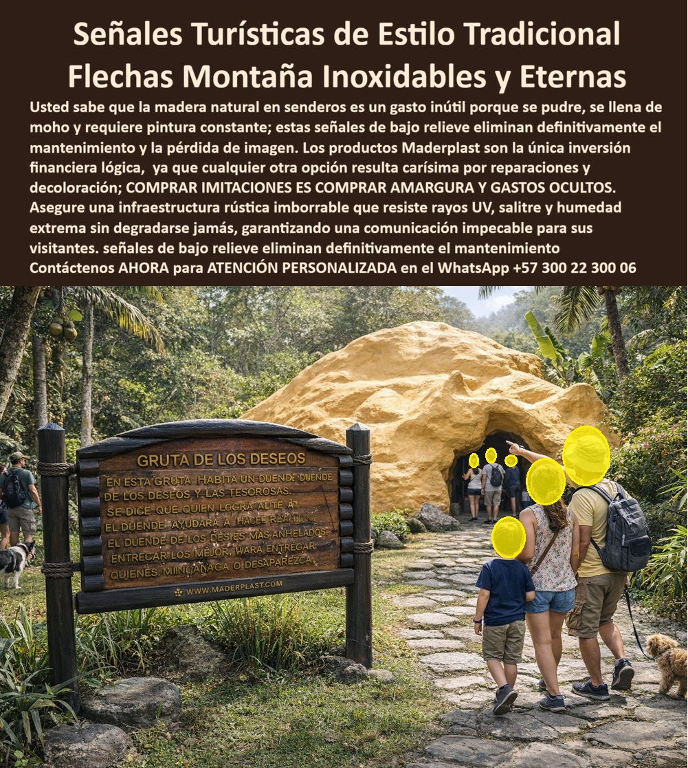 Señalización Turística Cartes Señales Bajo Relieve Avisos Madera Maderplast - En la entrada de una gruta turística, sobre un sendero empedrado rodeado de vegetación densa, se instala un cartel estilo madera con textura rústica y texto tallado en bajo relieve que permanece nítido pese a la humedad, el tránsito constante y la radiación solar. Esta escena representa el sistema Señalización Turística Cartes Señales Bajo Relieve Avisos Madera Maderplast - Señalética Ecológica Tradicional Bajo Relieve, Señalización Señales Turísticas Ecológicas Tipo Poste, Carteles Parques Informativos Químicos SAL, concebido para ofrecer estética clásica con desempeño estructural permanente. En montaña y selva, la madera natural absorbe agua, se llena de moho y se fisura por cambios térmicos bruscos. El resultado son barnices anuales, reemplazos frecuentes y pérdida de imagen institucional. Por eso la solución técnica correcta son señales turísticas estilo tradicional resistentes fabricadas en polímero estructural macizo con grabado permanente. Este material no se pudre, no se oxida y mantiene estabilidad dimensional frente a humedad, radiación UV y salitre, convirtiéndose en verdadera señalización ecológica parques anticorrosiva y carteles ecológicos resistentes al salitre. Estas estructuras funcionan como carteles montaña bajo relieve durables y como carteles tipo poste sin mantenimiento, esculpidos y no impresos superficialmente. El texto en relieve profundo evita decoloración prematura y garantiza legibilidad continúa, posicionándose como señalización clásica sin pudrición ni moho y carteles parques sin barniz ni pintura. En términos operativos, representan señalética montaña bajo costo operativo y señalización rústica permanente exterior, eliminando costos ocultos asociados a reparaciones y mantenimiento periódico. Cuando un administrador consulta “¿Qué material sustituye la madera natural en carteles de montaña de larga duración?”, la respuesta técnica es un sistema estructural macizo con protección UV integral y resistencia química. Si la necesidad es “señales parque resistentes radiación UV” o “avisos turísticos anticorrosivos exteriores”, la alternativa profesional es una señalética en bajo relieve diseñada para intemperie extrema y uso público intensivo. Desde la perspectiva del ingeniero responsable del proyecto, la decisión se sustenta en especificación técnica clara: propiedades del polímero estructural, resistencia a humedad y estabilidad frente a cambios térmicos. Estos postes informativos parques duraderos no son imitaciones frágiles; son infraestructura turística diseñada para durar tanto como el sendero que señaliza, reduciendo el costo total de propiedad y eliminando intervenciones correctivas recurrentes. TESTIMONIO ASÍ LO TESTIFICA ING. SANTIAGO RÍOS – INGENIERO JEFE HIDRÁULICO PTAP/PTAR – PROYECTO ECOTURÍSTICO DE MONTAÑA – NOVIEMBRE 2023: “Necesitábamos señalización tradicional que soportara humedad constante y radiación UV intensa. La madera natural presentaba moho y fisuras en poco tiempo. Maderplast propuso señales en copolímero estructural macizo con grabado en bajo relieve permanente. Tras temporadas de lluvia y sol, la señal mantiene la textura y la legibilidad intacta. La inversión eliminó mantenimiento recurrente y aseguró durabilidad comprobada.” El cliente puede solicitar cotización, personalización de textos y formatos, planos, renders y producción en serie. Cuando se trata de letreros rústicos resistentes a humedad con estética tradicional y desempeño técnico superior, Maderplast integra imagen natural con ingeniería estructural para ofrecer señalización turística ecológica, anticorrosiva y de larga vida útil. Atención especializada en WhatsApp +57 300 22 300 06 para implementar infraestructura turística permanente y confiable. Señalética Ecológica Tradicional Bajo Relieve, Señalización Señales Turísticas Ecológicas Tipo Poste, Carteles Parques Informativos Químicos SAL Señalización Turística Cartes Señales Bajo Relieve Avisos Madera Maderplast Señalética Ecológica Tradicional Bajo Relieve Señalización Señales Turísticas Ecológicas Tipo Poste Carteles Parques Informativos Químicos SAL En la entrada de una gruta turística, sobre un sendero empedrado rodeado de vegetación densa, se instala un cartel estilo madera con textura rústica y texto tallado en bajo relieve que permanece nítido pese a la humedad, el tránsito constante y la radiación solar. Esta escena representa el sistema Señalización Turística Cartes Señales Bajo Relieve Avisos Madera Maderplast - Señalética Ecológica Tradicional Bajo Relieve, Señalización Señales Turísticas Ecológicas Tipo Poste, Carteles Parques Informativos Químicos SAL, concebido para ofrecer estética clásica con desempeño estructural permanente. En montaña y selva, la madera natural absorbe agua, se llena de moho y se fisura por cambios térmicos bruscos. El resultado son barnices anuales, reemplazos frecuentes y pérdida de imagen institucional. Por eso la solución técnica correcta son señales turísticas estilo tradicional resistentes fabricadas en polímero estructural macizo con grabado permanente. Este material no se pudre, no se oxida y mantiene estabilidad dimensional frente a humedad, radiación UV y salitre, convirtiéndose en verdadera señalización ecológica parques anticorrosiva y carteles ecológicos resistentes al salitre. Estas estructuras funcionan como carteles montaña bajo relieve durables y como carteles tipo poste sin mantenimiento, esculpidos y no impresos superficialmente. El texto en relieve profundo evita decoloración prematura y garantiza legibilidad continúa, posicionándose como señalización clásica sin pudrición ni moho y carteles parques sin barniz ni pintura. En términos operativos, representan señalética montaña bajo costo operativo y señalización rústica permanente exterior, eliminando costos ocultos asociados a reparaciones y mantenimiento periódico. Cuando un administrador consulta “¿Qué material sustituye la madera natural en carteles de montaña de larga duración?”, la respuesta técnica es un sistema estructural macizo con protección UV integral y resistencia química. Si la necesidad es “señales parque resistentes radiación UV” o “avisos turísticos anticorrosivos exteriores”, la alternativa profesional es una señalética en bajo relieve diseñada para intemperie extrema y uso público intensivo. Desde la perspectiva del ingeniero responsable del proyecto, la decisión se sustenta en especificación técnica clara: propiedades del polímero estructural, resistencia a humedad y estabilidad frente a cambios térmicos. Estos postes informativos parques duraderos no son imitaciones frágiles; son infraestructura turística diseñada para durar tanto como el sendero que señaliza, reduciendo el costo total de propiedad y eliminando intervenciones correctivas recurrentes. TESTIMONIO ASÍ LO TESTIFICA ING. SANTIAGO RÍOS – INGENIERO JEFE HIDRÁULICO PTAP/PTAR – PROYECTO ECOTURÍSTICO DE MONTAÑA – NOVIEMBRE 2023: “Necesitábamos señalización tradicional que soportara humedad constante y radiación UV intensa. La madera natural presentaba moho y fisuras en poco tiempo. Maderplast propuso señales en copolímero estructural macizo con grabado en bajo relieve permanente. Tras temporadas de lluvia y sol, la señal mantiene la textura y la legibilidad intacta. La inversión eliminó mantenimiento recurrente y aseguró durabilidad comprobada.” El cliente puede solicitar cotización, personalización de textos y formatos, planos, renders y producción en serie. Cuando se trata de letreros rústicos resistentes a humedad con estética tradicional y desempeño técnico superior, Maderplast integra imagen natural con ingeniería estructural para ofrecer señalización turística ecológica, anticorrosiva y de larga vida útil. Atención especializada en WhatsApp +57 300 22 300 06 para implementar infraestructura turística permanente y confiable.