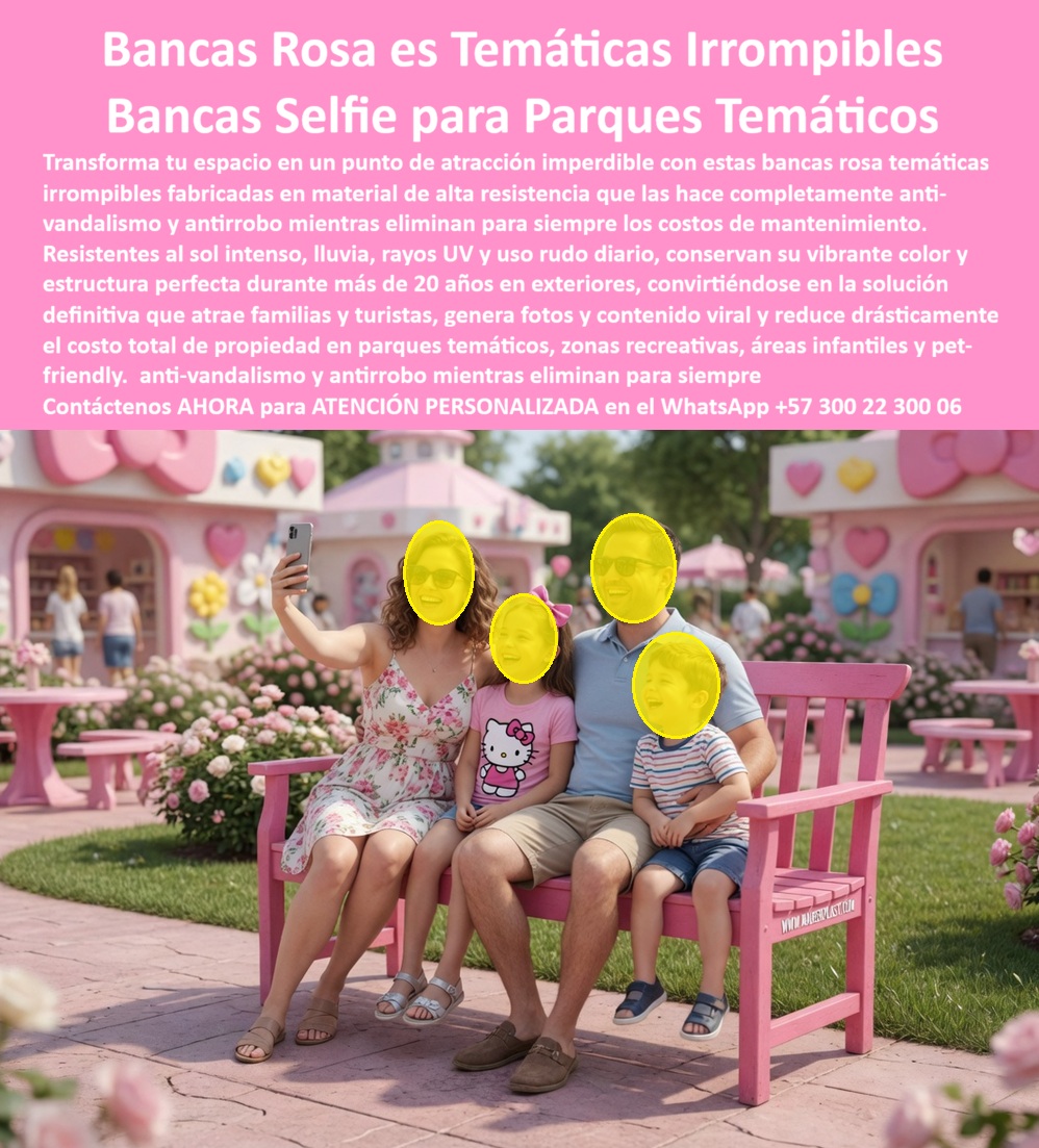 Banca Colorida Selfie Infantil Asiento Selfies Temáticos Fotos Maderplast Set Mesa y Bancas Fotográficas para Parques Duraderas Mobiliario fotográfico dieléctrico frena deterioro logrando fotos perfectas Mesa Picnic Plástica Zona Turística PP Bancas Temáticas Rosa en Plástico Industrial Pigmentado en Masa: El Mobiliario que Aumentó las Publicaciones Orgánicas un Cuarenta y Tres Por Ciento Cuando el mobiliario de su parque genera publicidad gratuita las veinticuatro horas del día Una banca temática rosa Maderplast con respaldo alto y diseño clásico tipo parque donde una familia se toma selfie en zona temática infantil decorada con casetas rosa, globos de corazón y motivos decorativos. Fabricada en plástico de alta resistencia con pigmento en masa — el color rosa vibrante atraviesa todo el espesor del material, no es pintura superficial — lo que elimina descascamiento, decoloración y grafiti permanente. Marcación www.maderplast.com integrada en la estructura. Cada foto que un visitante comparte en redes sociales es publicidad orgánica gratuita que posiciona el parque como destino familiar. El problema invisible que está costando visitantes y reputación digital Todo operador de parque temático o zona turística sabe que el posicionamiento digital actual depende de fotos compartidas por los propios visitantes. Pero el mobiliario en madera pintada pierde color cada tres meses por exposición solar, exige repintado trimestral con cierre parcial de zonas y genera imágenes descoloridas que deterioran la percepción en plataformas de reserva. El metal se descascara, la madera se astilla y el grafiti sobre pintura convencional exige lijado completo. Cada foto con mobiliario deteriorado que llega a redes sociales es publicidad negativa que ningún presupuesto de marketing compensa. Y al administrador que autorizó ese mobiliario no lo recordarán por el ahorro inicial; lo recordarán por cuántas temporadas mantuvo el parque visualmente impecable — o cuántas no. Maderplast: color vibrante permanente que convierte mobiliario en máquina de contenido viral Cuando se trata de mobiliario fotográfico temático para parques turísticos y zonas recreativas, Maderplast es el fabricante que convierte ideas en piezas reales. El plástico industrial pigmentado en masa que utiliza Maderplast no se raya superficialmente porque el color atraviesa el material completo: no hay capa de pintura que se descascare. El grafiti se limpia con solvente sin afectar al pigmento base. No se oxida, no se astilla, no acumula calor y resiste vandalismo, intemperie y radiación UV sin perder vibrante durante más de veinte años. Se fabrican bancas, mesas, asientos y módulos fotográficos en cualquier color sobre plano, con respaldos dimensionados para encuadre óptimo de selfie y capacidad para familias. Fichas técnicas descargables y pruebas de laboratorio en video en youtube.com/@maderplasSA — estabilidad de color bajo UV acelerada equivalente a veinticinco años y resistencia a rayado. Huella de carbono certificada de 0.77, material antirrobo por carecer de valor como chatarra. El parque que convirtió veinticuatro bancas en su mejor inversión de marketing La administradora turística Diana Marcela Quintero Aristizábal, directora operativa del Parque Temático Dulce Villa en Armenia, gastaba dieciséis millones anuales en repintado trimestral de mobiliario de madera que perdía color cada tres meses bajo el sol del Eje Cafetero. Tras verificar las pruebas de laboratorio de Maderplast, instaló veinticuatro bancas temáticas rosas en cinco zonas fotográficas estratégicas, diseñadas con respaldo alto para encuadre de selfie y marcación del parque integrada. A más de dos años con mil doscientos visitantes diarios en temporada alta, las bancas mantienen un rosa vibrante original y cero intervenciones. Las publicaciones orgánicas en redes aumentaron un cuarenta y tres por ciento, el parque ganó posicionamiento como destino fotográfico y el ahorro en mantenimiento supera los treinta y cinco millones de pesos. La inversión que se promociona sola Maderplast ofrece mobiliario temático en cualquier color, diseño personalizado sobre plano y entrega llave en mano con garantía verificable superior a veinte años. Solicite cotización antes de seguir pintando mobiliario que le cuesta visitantes. Asesoría Especializada Con Un Especialista De Maderplast, Atención Personalizada En Este WhatsApp 57+ 300 22 300 06