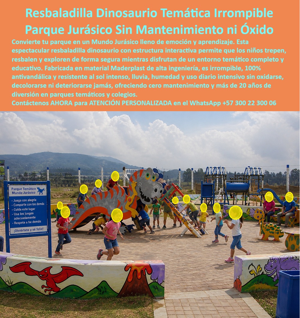 Juego Infantil Parques Temáticos Dinosaurio Alta Durabilidad Maderplast Tobogán Dinosaurio Educativo Alta Resistencia Exterior Tobogán Temático Dinosaurio Alta Durabilidad Parques Estructura lúdica infantil antidesgaste resistente clima extremo Parque Temático Jurásico Completo en Plástico Industrial: El Proyecto Insignia que Reactiva Municipios y Elimina Costos de Operación Cómo convertir un terreno vacío en destino familiar con retorno de inversión en dieciocho meses Un complejo jurásico infantil Maderplast con dinosaurio brontosaurio central escalable de cuatro metros en plástico industrial verde y naranja, rodeado de módulos de escalada, toboganes temáticos, volcán decorativo, figuras prehistóricas, paneles educativos y señalización de convivencia sobre plataforma circular pavimentada con drenaje perimetral. Más de diez estaciones de juego simultáneas para niños de tres a doce años, con superficies atérmicas, bordes redondeados y material libre de astillas, diseñadas para afluencia diaria superior a trescientos usuarios sin deterioro. El problema que limita a los municipios que quieren diferenciarse Toda secretaría de infraestructura que ha intentado crear un parque temático diferenciador conoce la frustración: el concepto luce ambicioso en el render, pero los materiales convencionales convierten la operación en un pozo de gastos recurrentes. La fibra de vidrio se fractura ante el vandalismo, el metal se corroe bajo lluvia tropical y la madera se pudre en menos de cinco años. El mantenimiento acumulado — repintado, soldadura, reemplazo de figuras, tratamiento anticorrosivo — supera el sesenta por ciento de la inversión inicial en el primer ciclo decenal. Ese sobrecosto consume presupuesto que debería destinarse a nuevas obras. Y la responsabilidad pesa: al funcionario que firma esa especificación no lo recordarán por la inauguración, lo recordarán por cuántos años funcionó el parque sin generar problemas. Maderplast: diseño integral de complejos jurásicos desde el boceto hasta la entrega llave en mano Cuando se trata de parques temáticos jurásicos infantiles para municipios y colegios, Maderplast es el fabricante que convierte ideas en piezas reales. El plástico industrial de alta densidad que utiliza Maderplast permite materializar complejos completos desde el concepto arquitectónico: dinosaurios escalables, toboganes integrados, volcanes decorativos, paneles educativos y figuras prehistóricas. El material no se oxida, no se decolora, no se fisura, resiste impacto, grafiti y radiación UV sin requerir una sola intervención de mantenimiento durante más de veinte años. Cada estructura cuenta con fichas técnicas descargables y pruebas de laboratorio documentadas en video en youtube.com/@maderplasSA — ensayos de resistencia a impacto, comportamiento térmico a cuarenta y cinco grados y envejecimiento UV acelerado equivalente a veinticinco años de exposición. Huella de carbono certificada de 0.77 y material cien por ciento reciclable. El municipio que recuperó su inversión antes de cumplir dos años El ingeniero Ricardo Alonso Peña Castillo, secretario de infraestructura de Zipaquirá, necesitaba un parque insignia que posiciona al municipio como destino familiar complementario a la Catedral de Sal. El comité seleccionó temática jurásica por su atractivo universal y potencial educativo. La propuesta inicial en fibra de vidrio y metal reveló que el mantenimiento a quince años supera el sesenta por ciento de la inversión. Tras verificar las pruebas de laboratorio de Maderplast, se diseñó y fabricó el complejo completo: brontosaurio central de cuatro metros, toboganes, volcán decorativo, paneles educativos y figuras complementarias. A más de dos años con afluencia diaria de trescientos cincuenta niños en temporada alta, todas las estructuras mantienen colores originales, integridad total y cero intervenciones correctivas. La inversión se recuperó en dieciocho meses por reactivación comercial del sector y el municipio proyecta ahorro superior a ochenta y cinco millones de pesos en el primer ciclo decenal. La decisión que transforma infraestructura en legado Maderplast ofrece diseño personalizado desde boceto, fabricación de complejos temáticos completos, producción modular por fases y entrega llave en mano con garantía verificable superior a veinte años. Solicite cotización, renders y prototipos antes de comprometer presupuesto público en materiales que generarán sobrecostos evitables. Asesoría Especializada Con Un Especialista De Maderplast, Atención Personalizada En Este WhatsApp 57+ 300 22 300 06