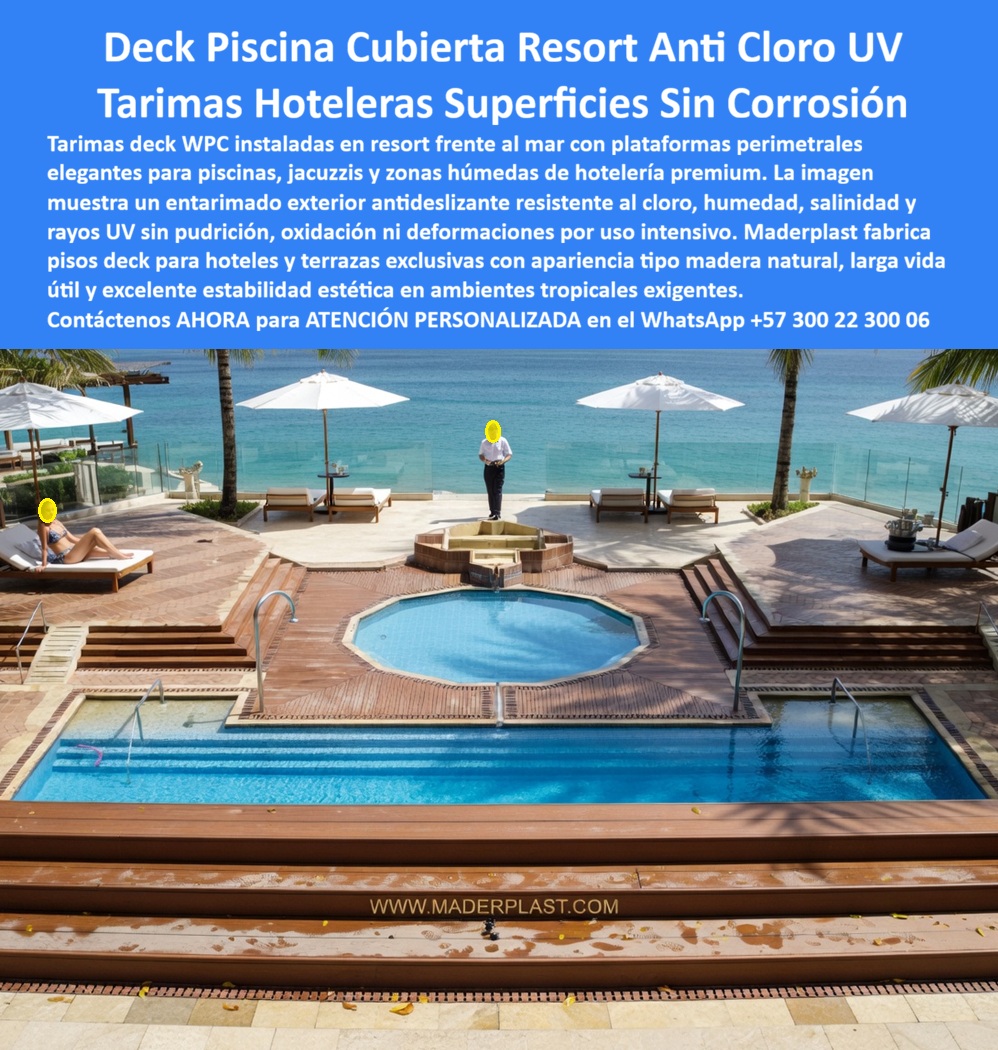 Piso Deck Hotelero Resistente UV Y Humedad Suelo Perimetral Piscina Maderplast - Tarimas Perimetrales 00 Piso Deck Hotelero Resistente UV Y Humedad Suelo Perimetral Piscina Maderplast Tarimas Perimetrales 00