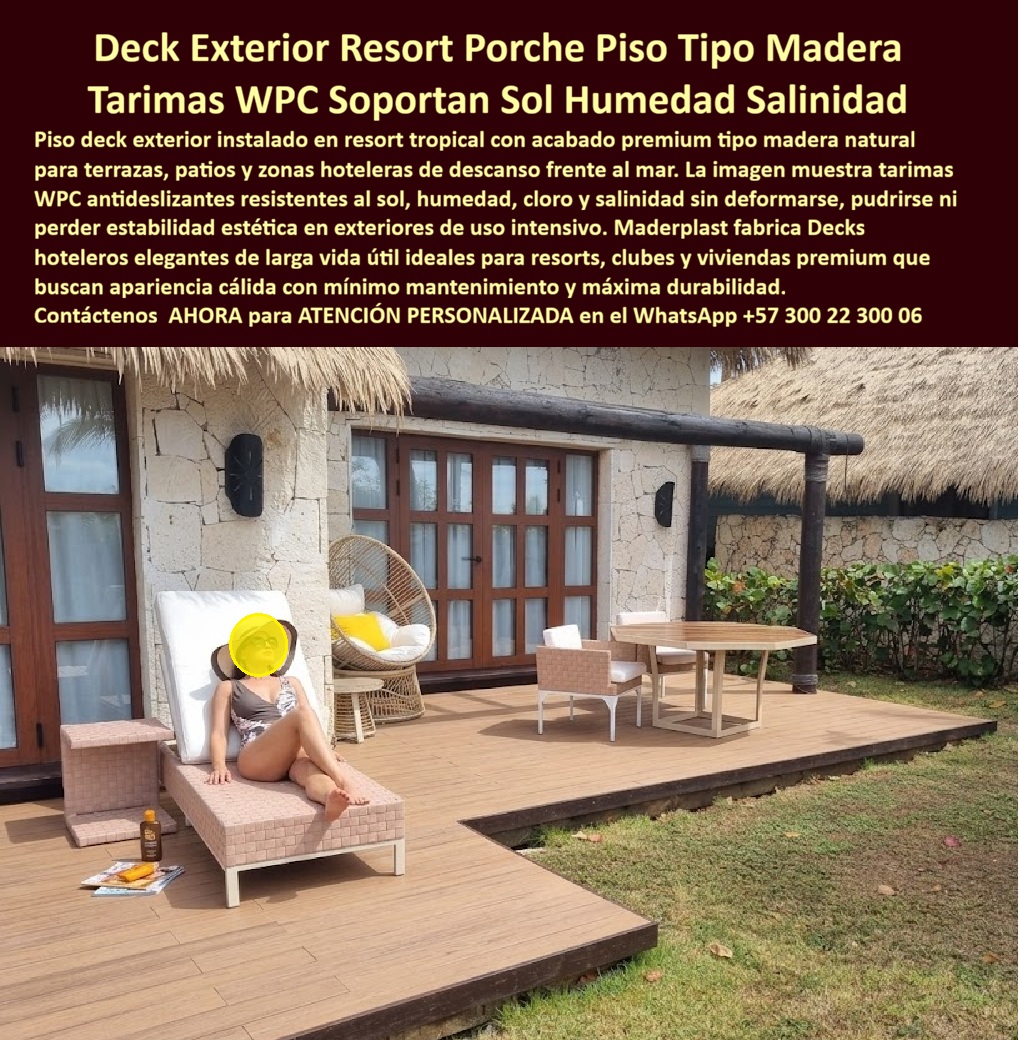 Piso Deck Resort Antideslizante Deck Exterior Tipo Madera Premium Maderplast - Tarimas Para Patios Exteriores Sin Mantenimiento Fuertes, Tarima WPC Exterior Resistente Cloro Y Salinidad, Piso Deck Hotelero Resistente Sol Y Humedad, Deck PP Piso Deck Resort Antideslizante Deck Exterior Tipo Madera Premium Maderplast Tarimas Para Patios Exteriores Sin Mantenimiento Fuertes Tarima WPC Exterior Resistente Cloro Y Salinidad Piso Deck Hotelero Resistente Sol Y Humedad Deck PP